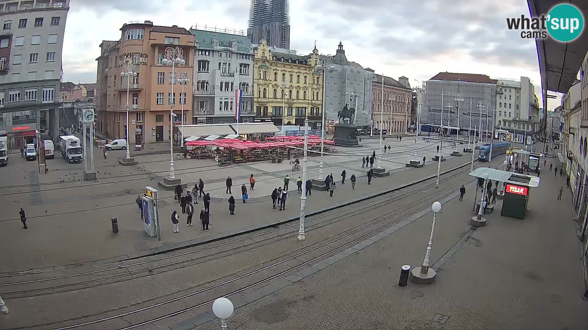 Webcam Zagreb Bana Jelačića square | Croatia