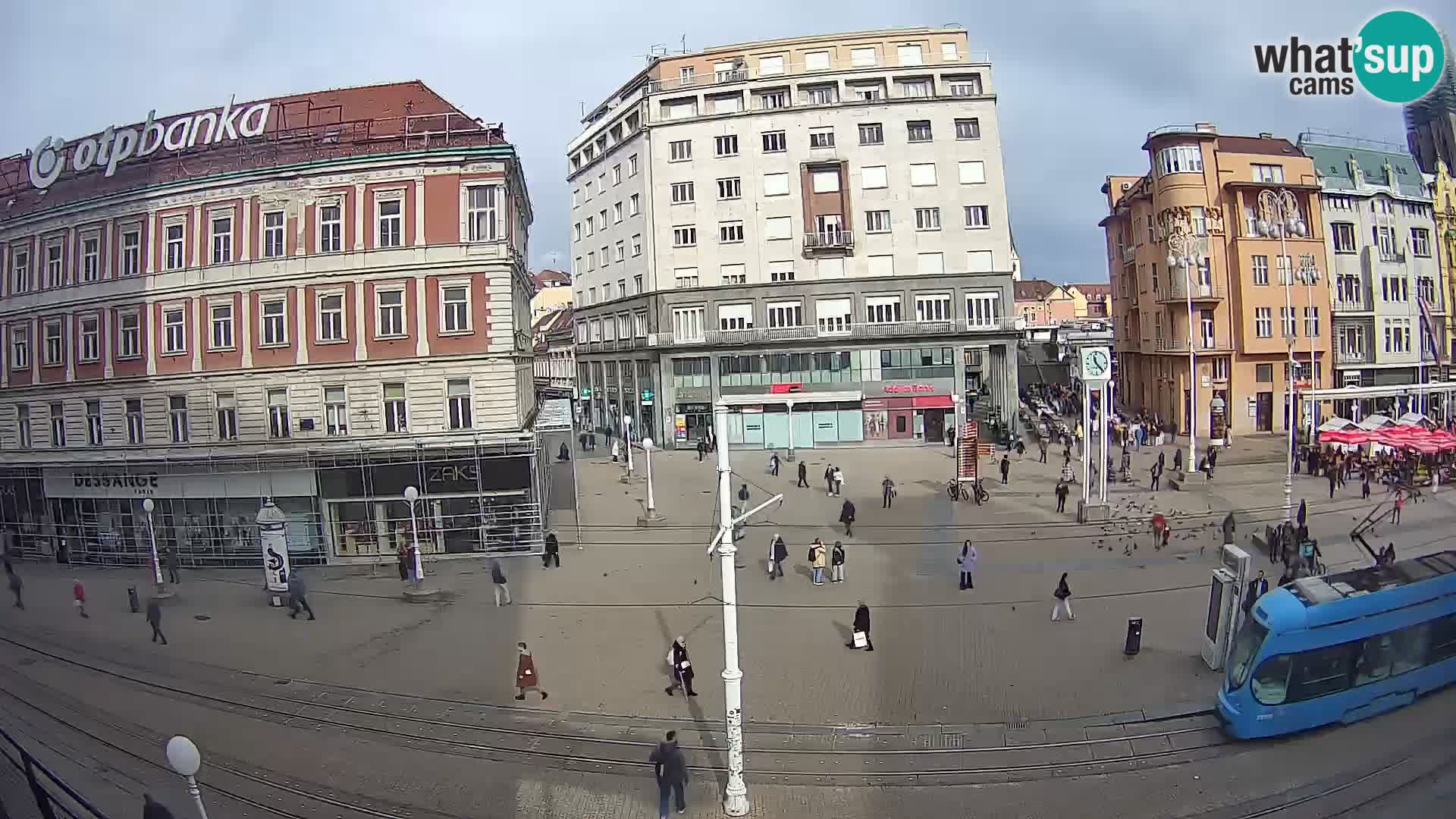 Zagreb webcam Ban Jelacica Platz | Kroatien