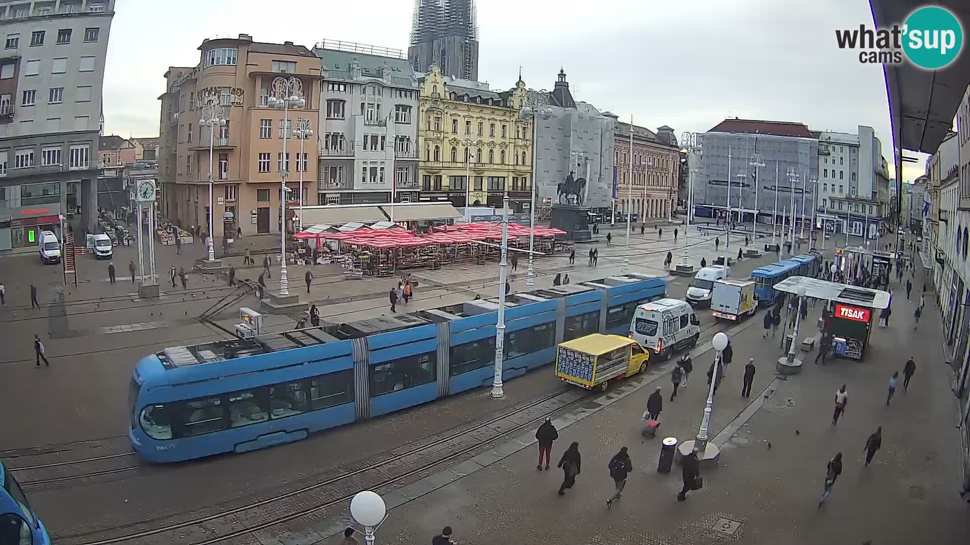 Zagreb webcam Ban Jelacica Platz | Kroatien