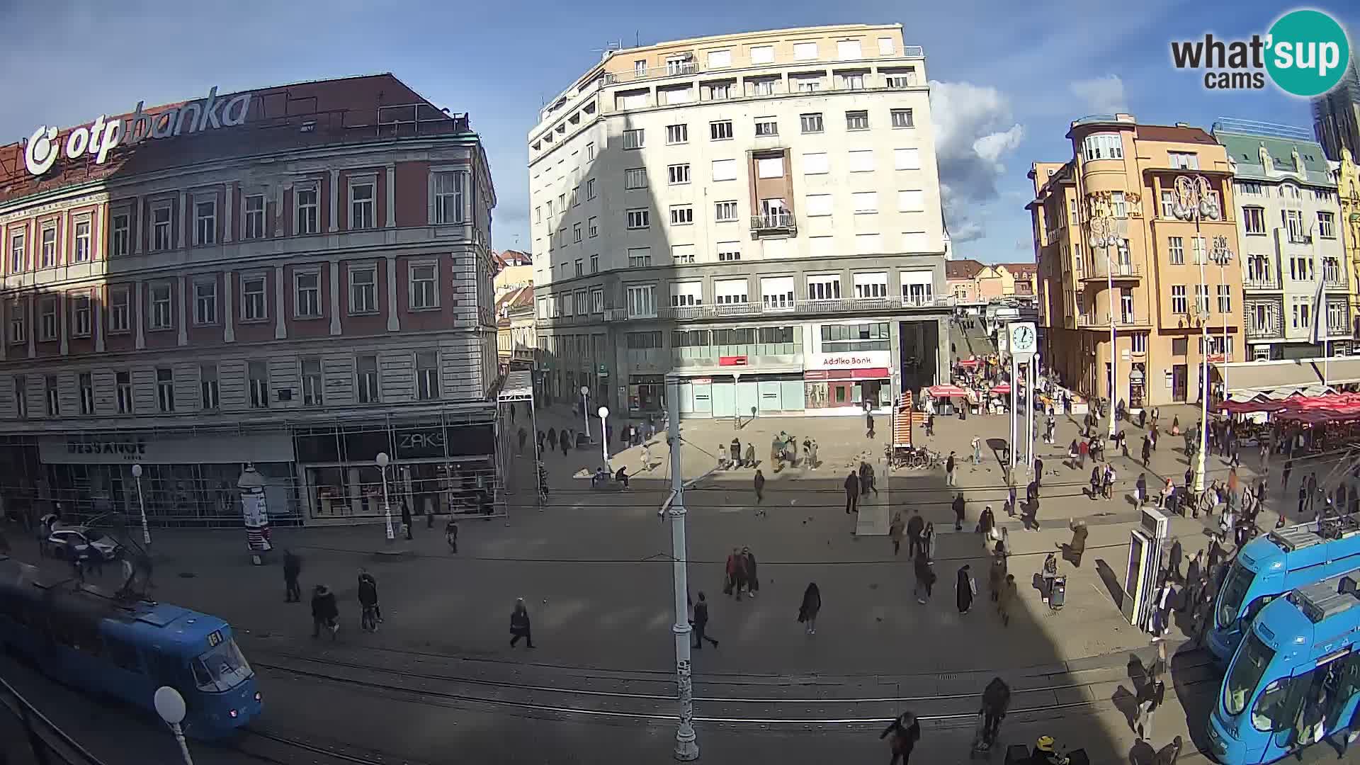 Webcam Zagreb Bana Jelačića square | Croatia