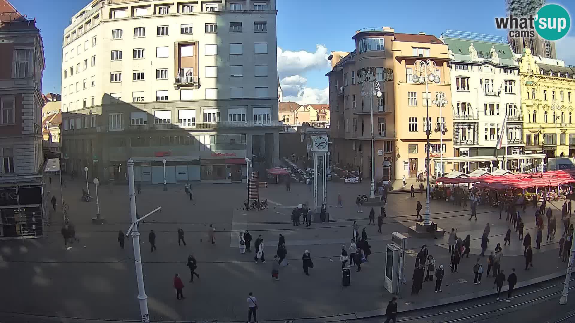 Zagreb webcam Ban Jelacica Platz | Kroatien