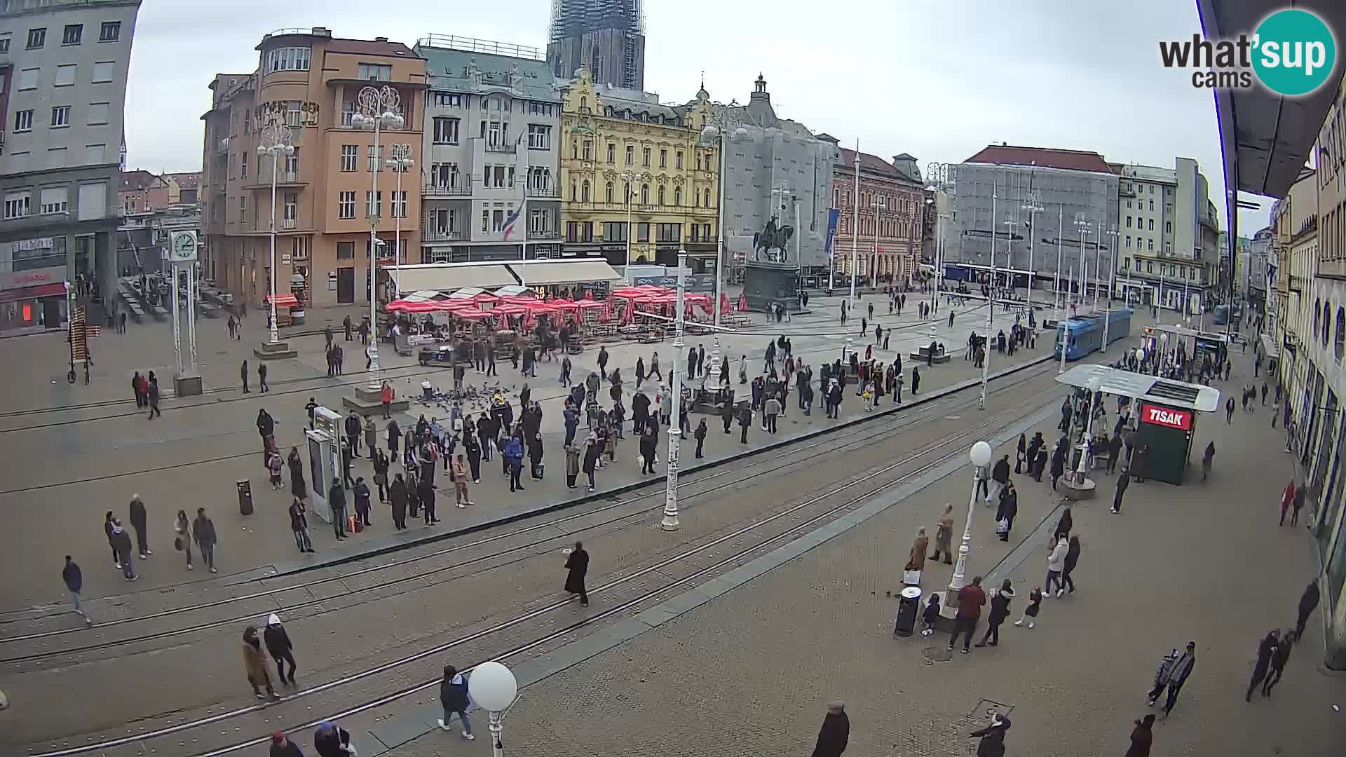 Webcam Zagabria Ban Jelacic piazza | Croazia