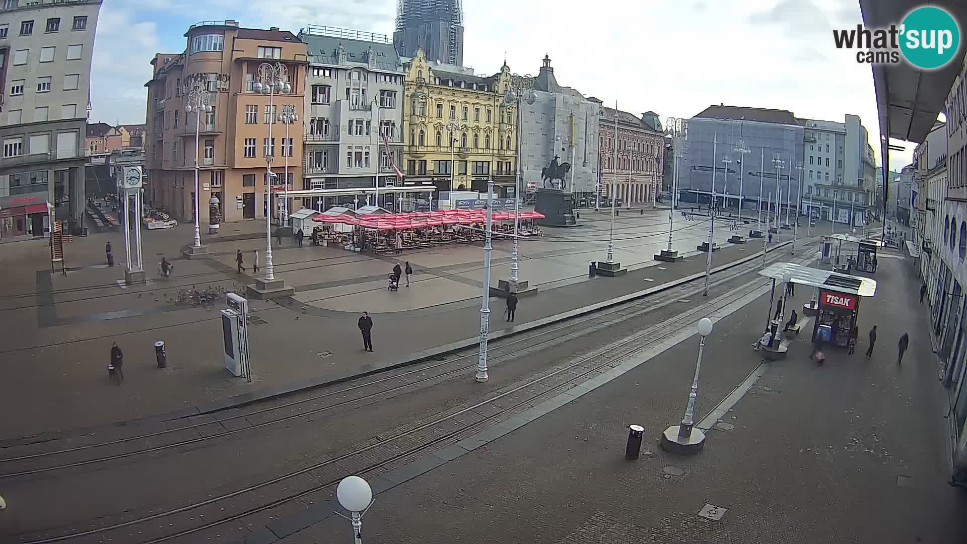 Webcam Zagreb Bana Jelačića square | Croatia