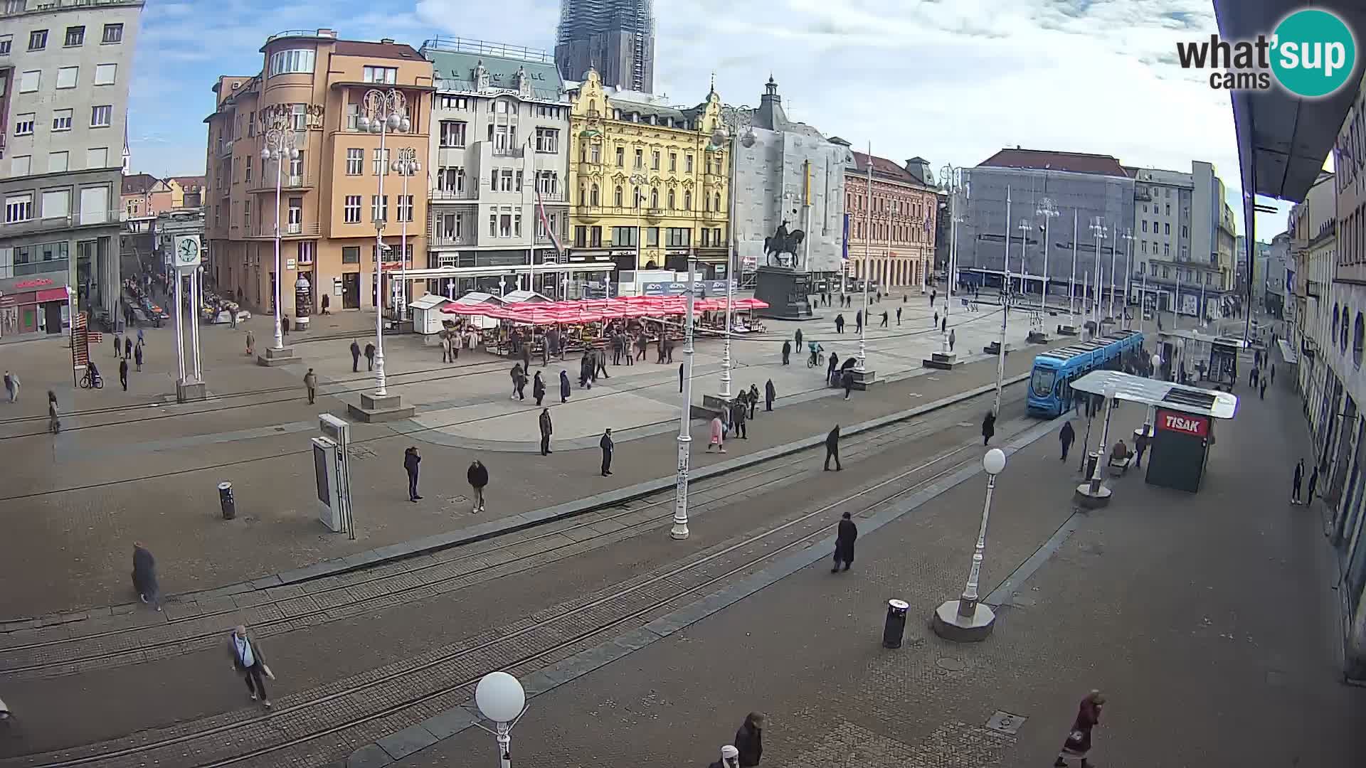 Live Cam Zagreb Ban Jelačić place | Croatie