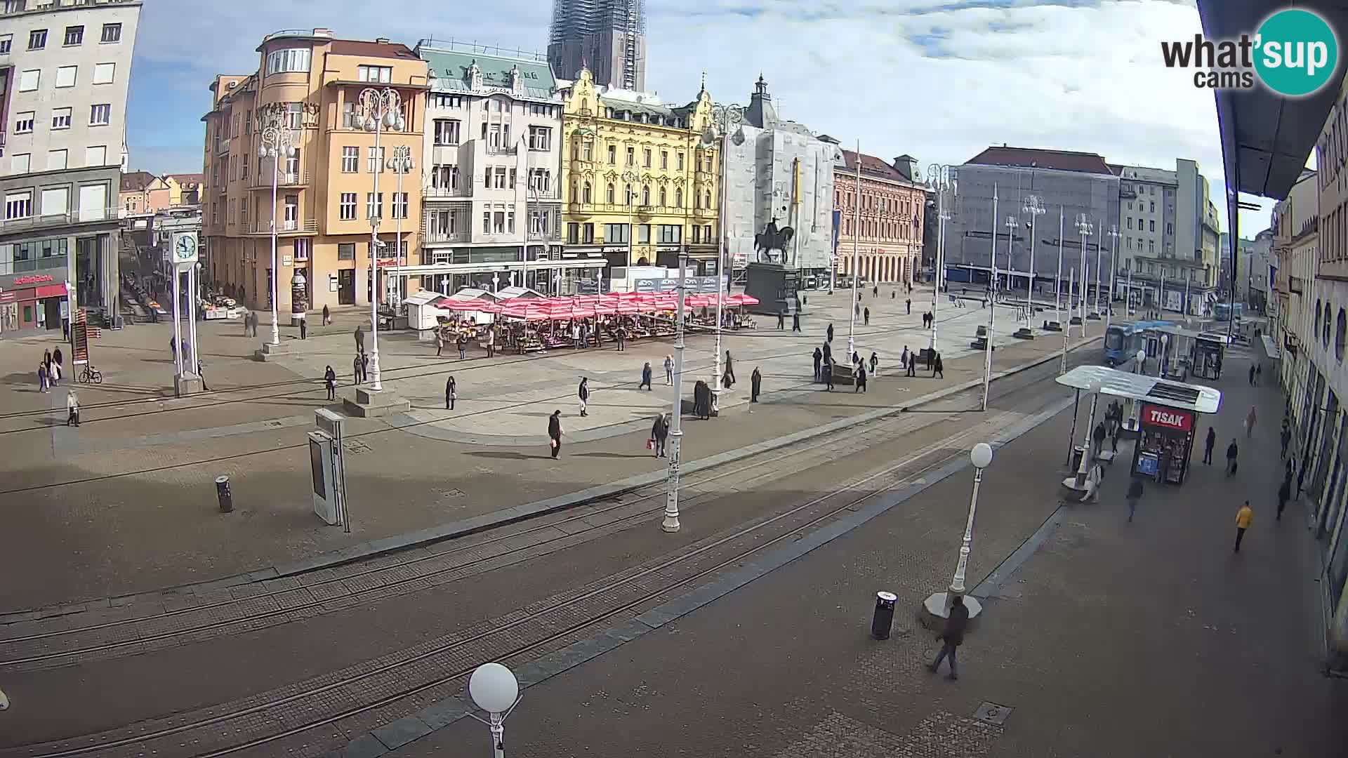 Webcam Zagabria Ban Jelacic piazza | Croazia