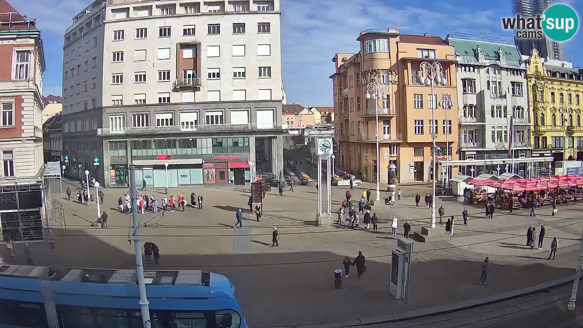 Webcam Zagreb Bana Jelačića square | Croatia