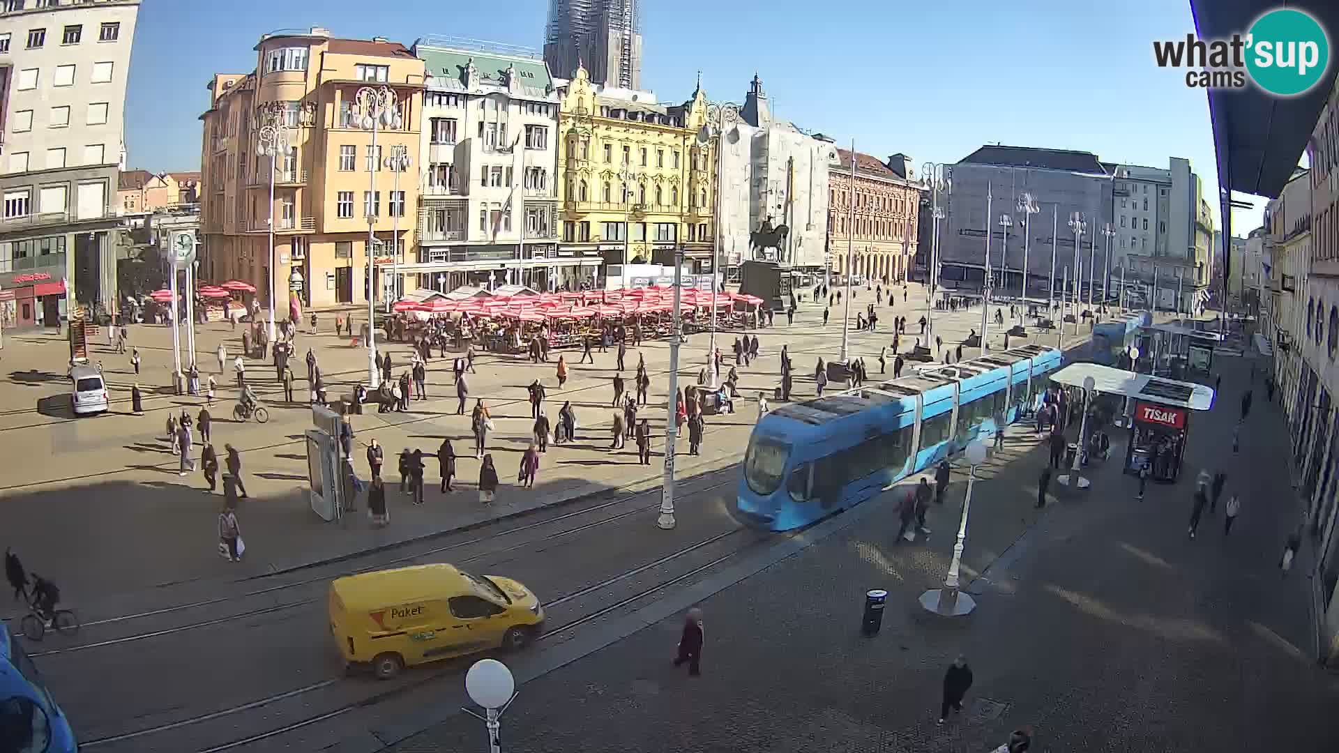 Zagreb live cam Bana Jelačića