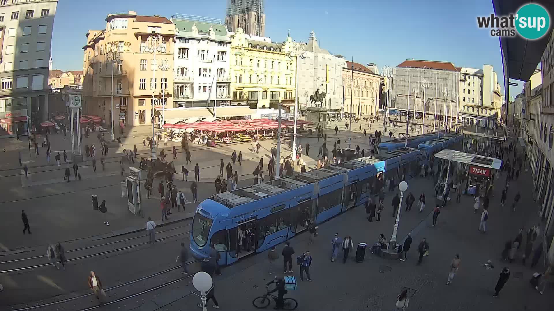 Zagreb webcam Ban Jelacica Platz | Kroatien
