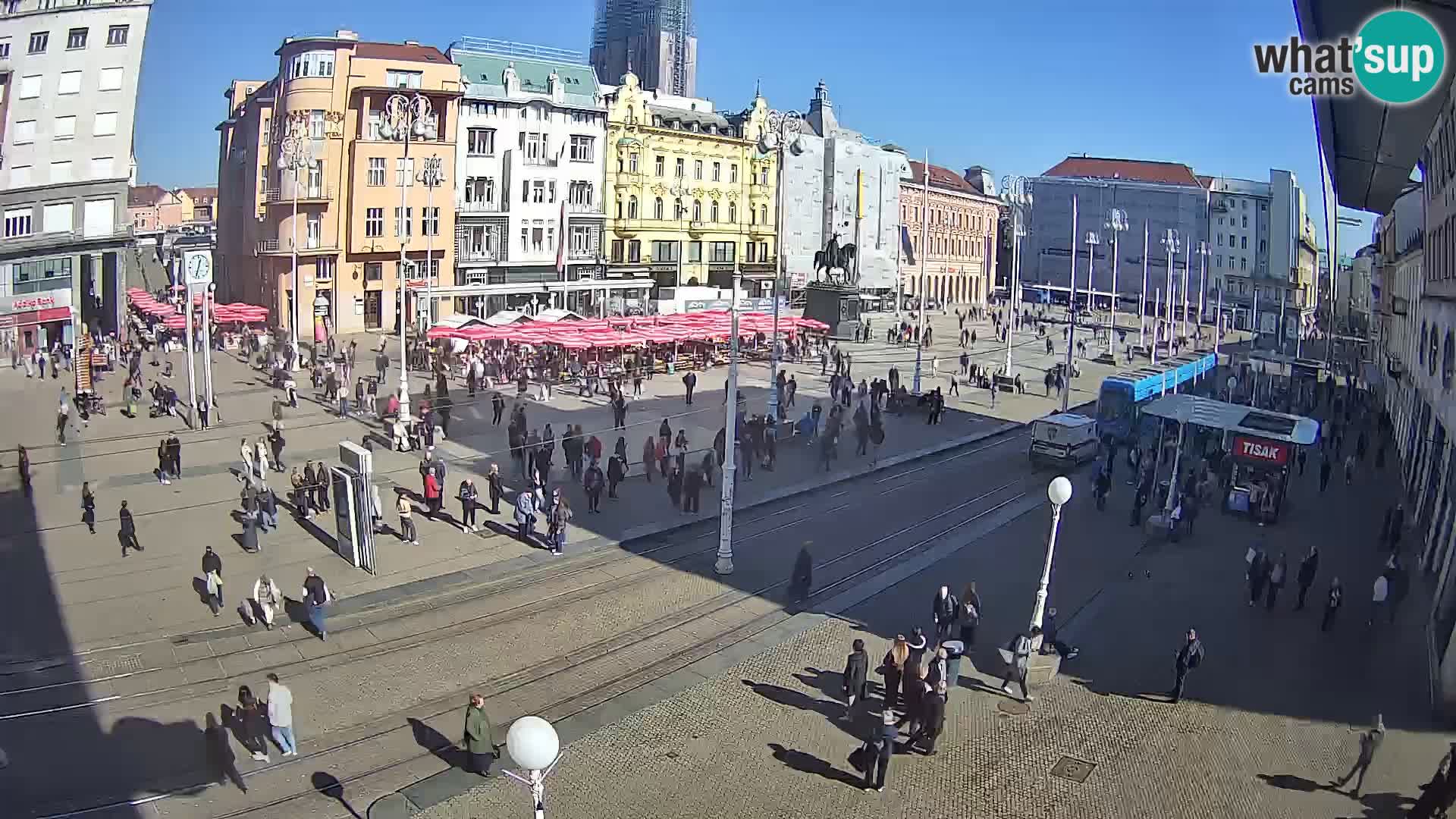 Live Cam Zagreb Ban Jelačić place | Croatie
