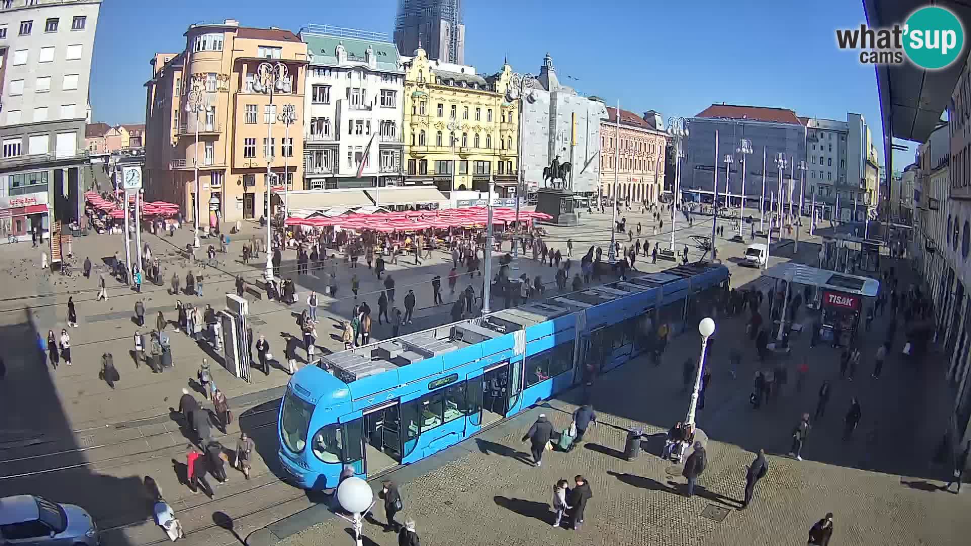 Zagreb webcam Ban Jelacica Platz | Kroatien