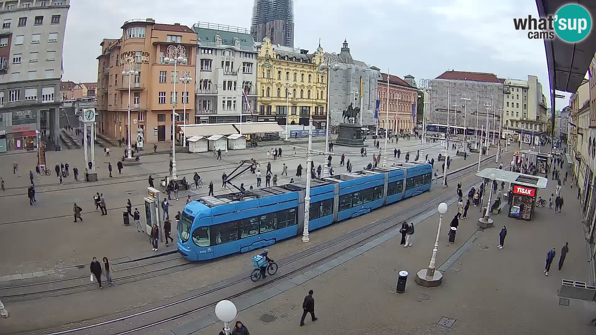 Webcam Zagreb Bana Jelačića square | Croatia