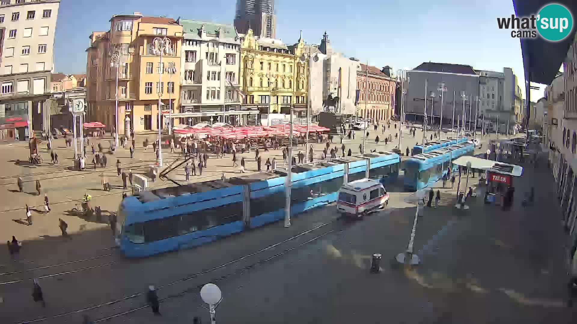 Webcam Zagreb Bana Jelačića square | Croatia