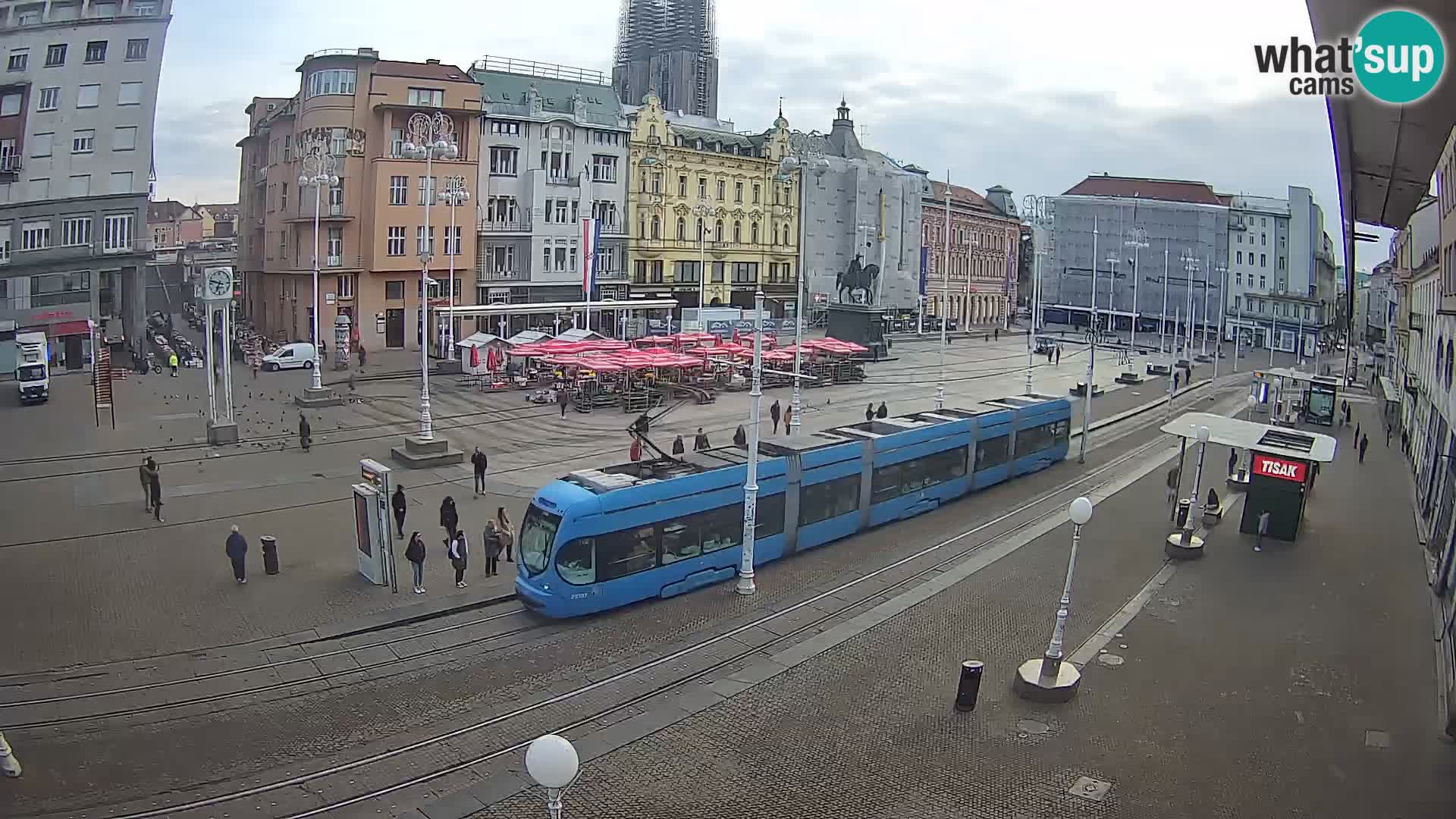 Webcam Zagreb Bana Jelačića square | Croatia