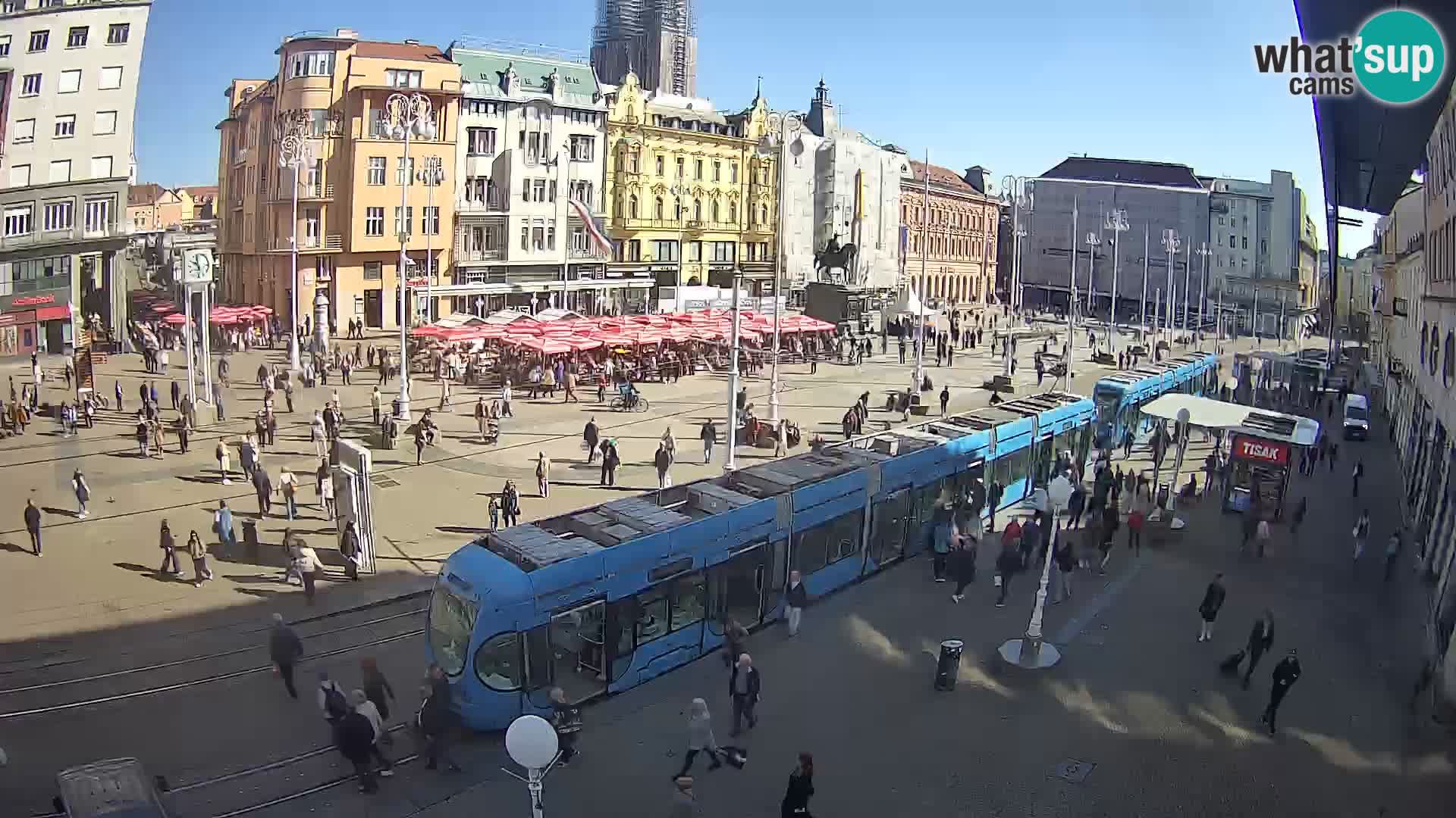 Webcam Zagreb Bana Jelačića square | Croatia