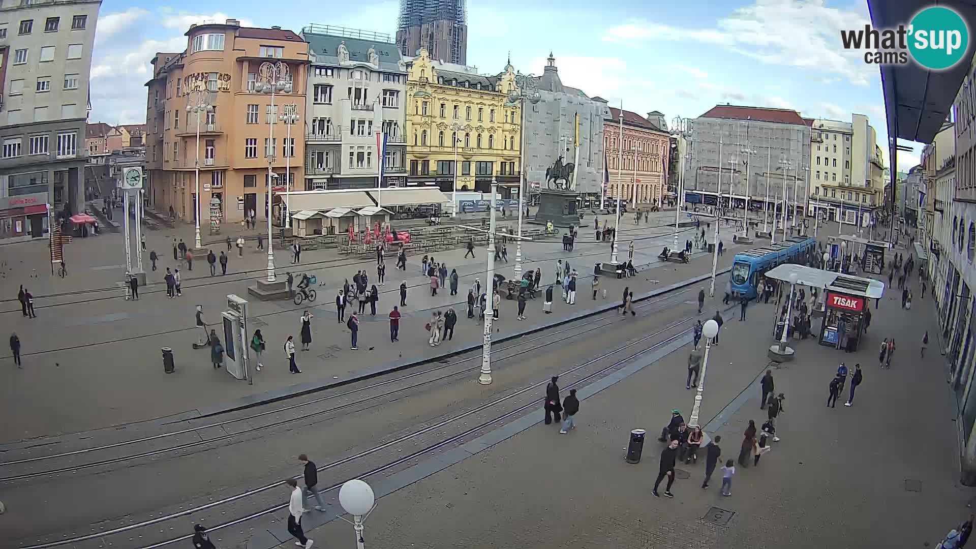 Webcam Zagreb Bana Jelačića square | Croatia