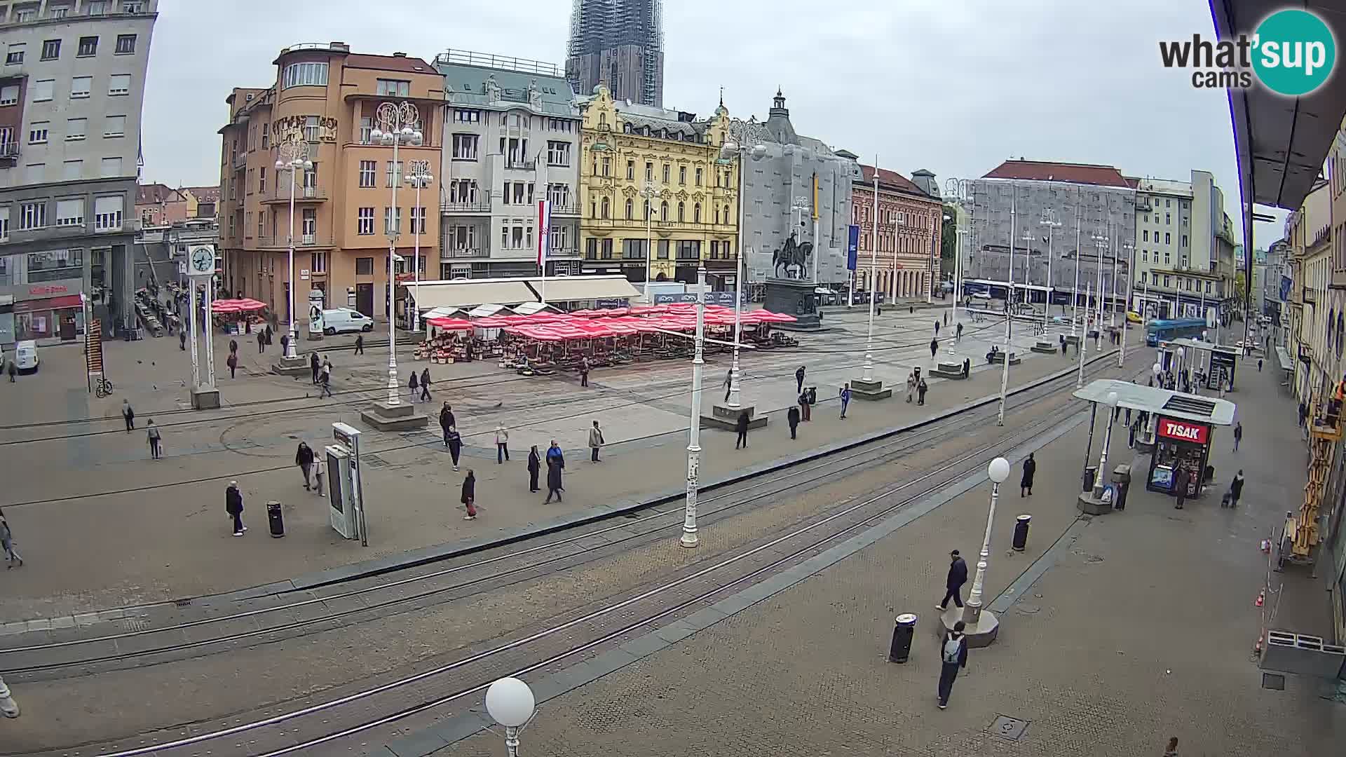 Zagreb webcam Ban Jelacica Platz | Kroatien
