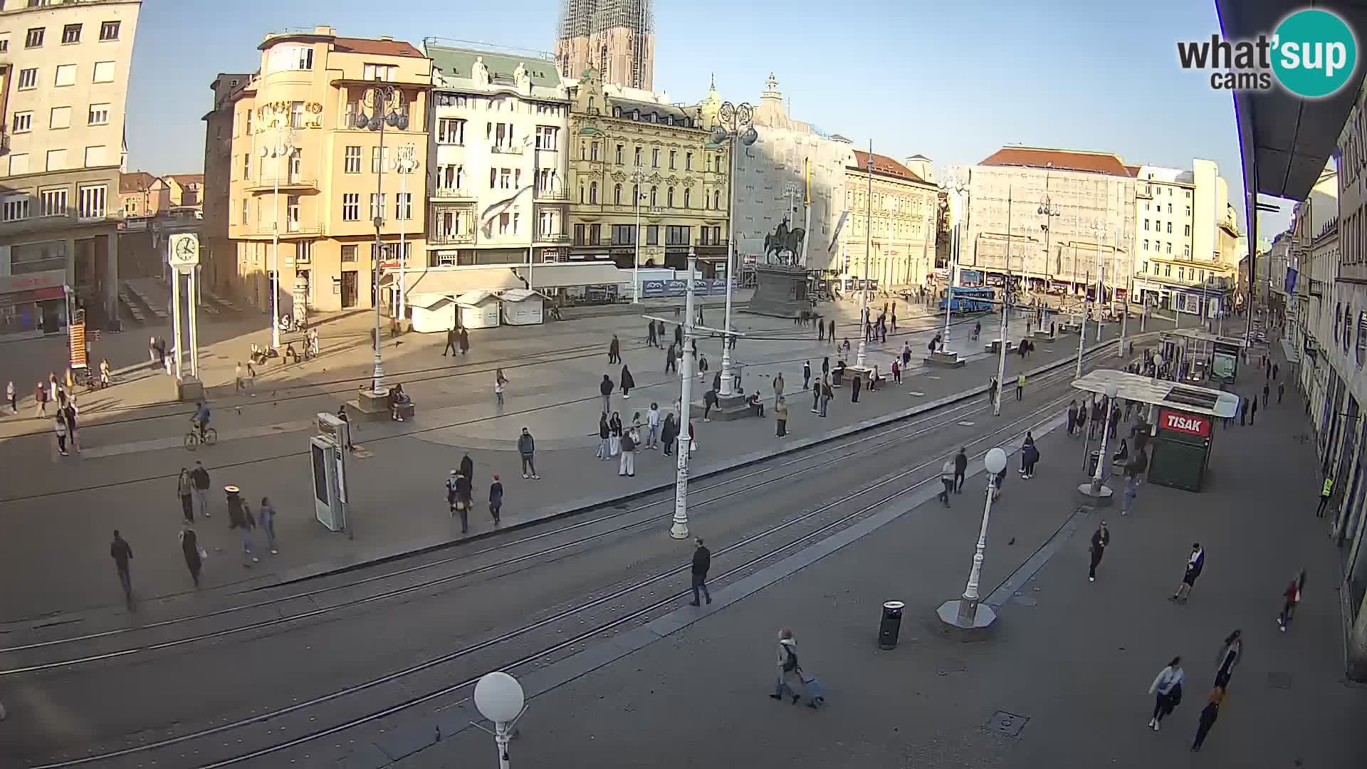 Webcam Zagreb Bana Jelačića square | Croatia