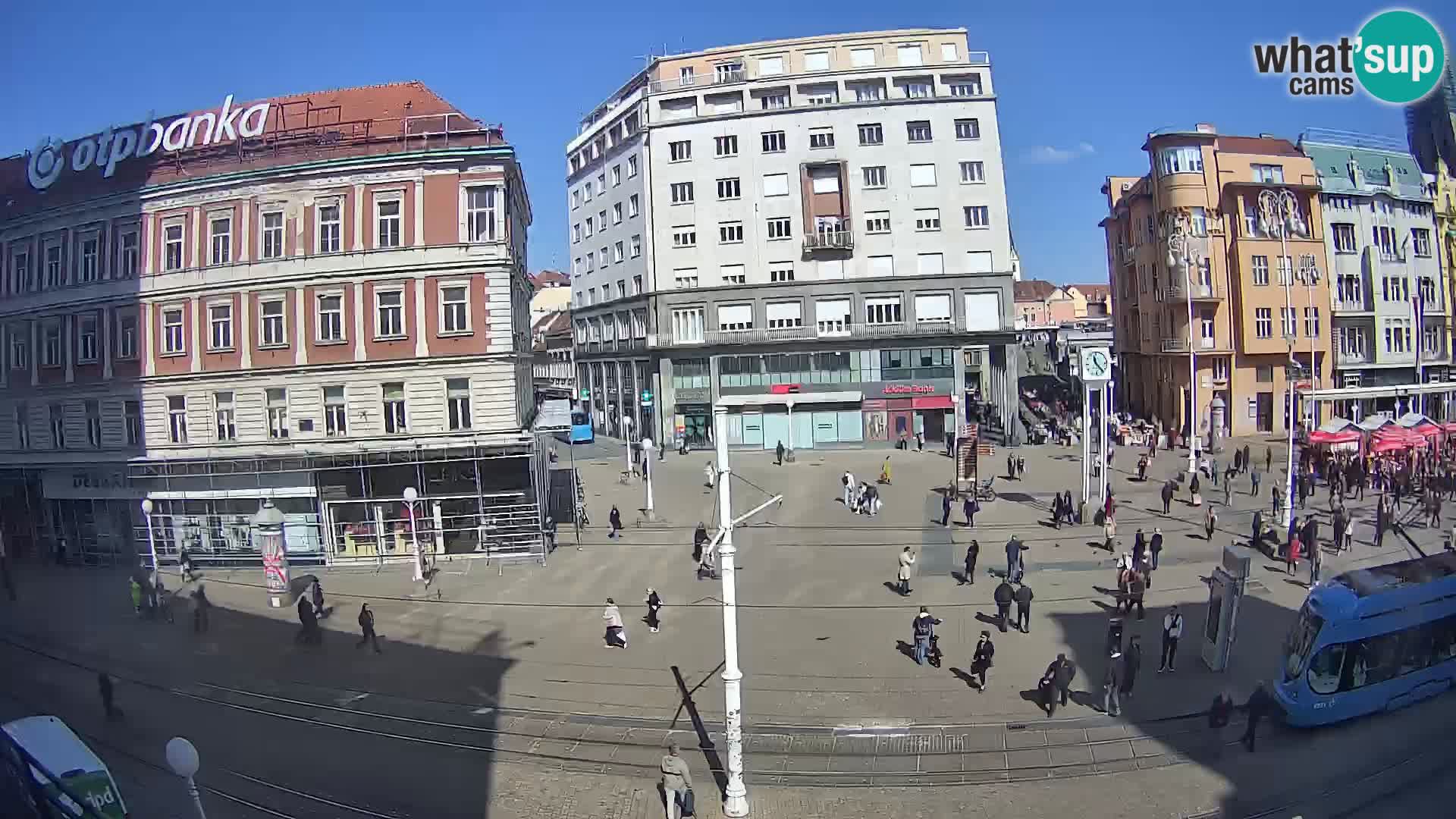 Webcam Zagreb Bana Jelačića square | Croatia