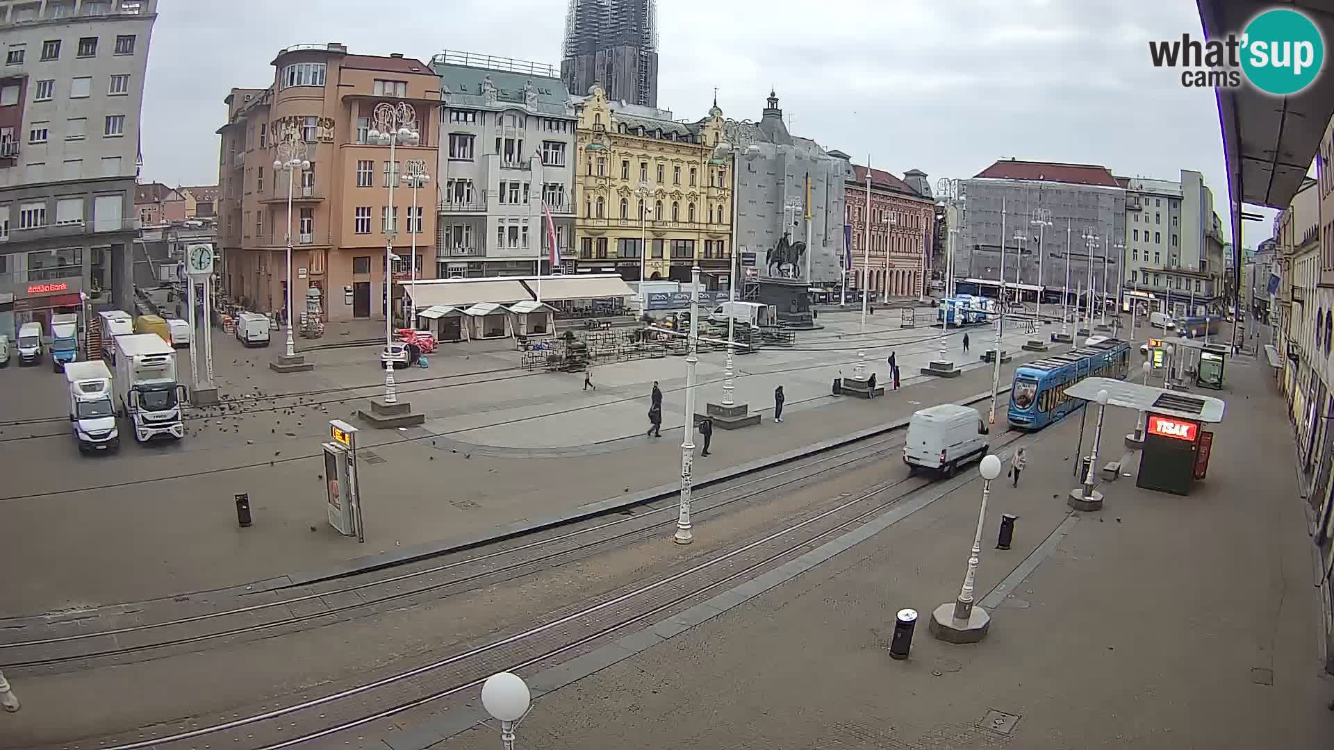 Zagreb webcam Ban Jelacica Platz | Kroatien