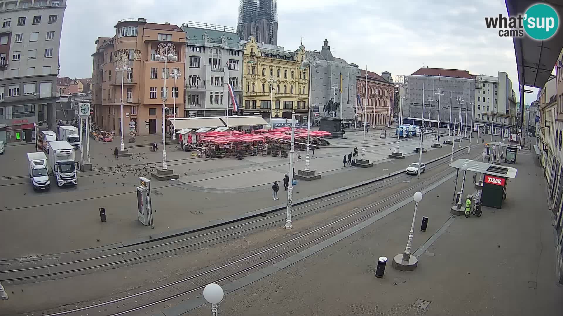 Live Cam Zagreb Ban Jelačić place | Croatie