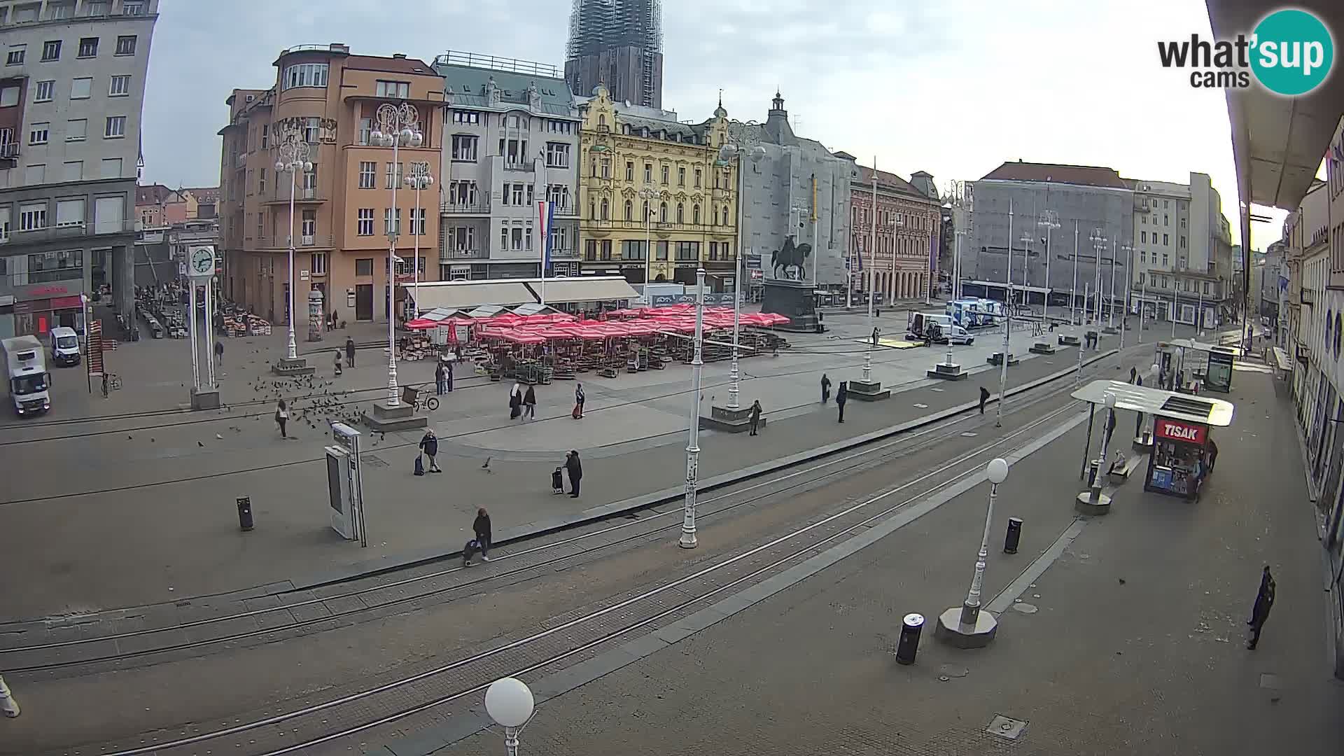 Webcam Zagabria Ban Jelacic piazza | Croazia