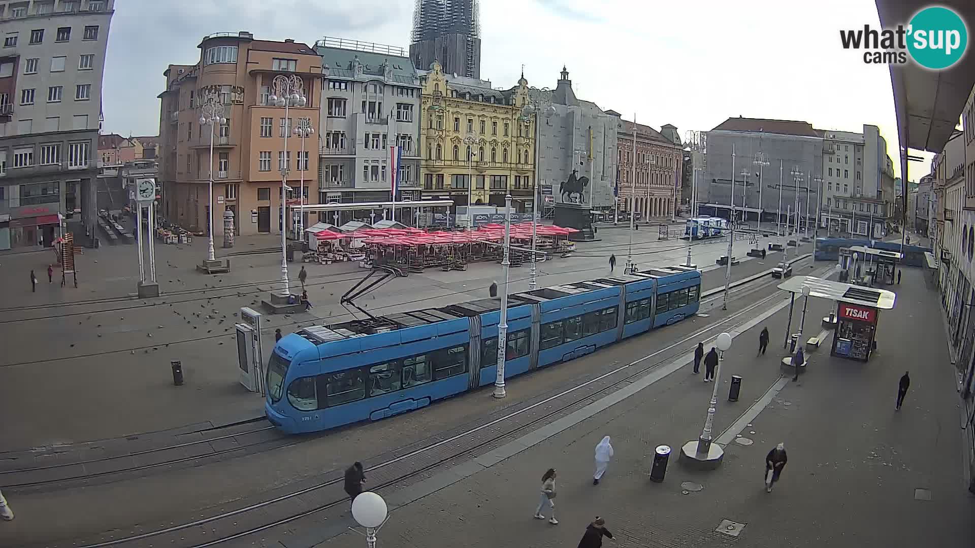 Webcam Zagreb Bana Jelačića square | Croatia