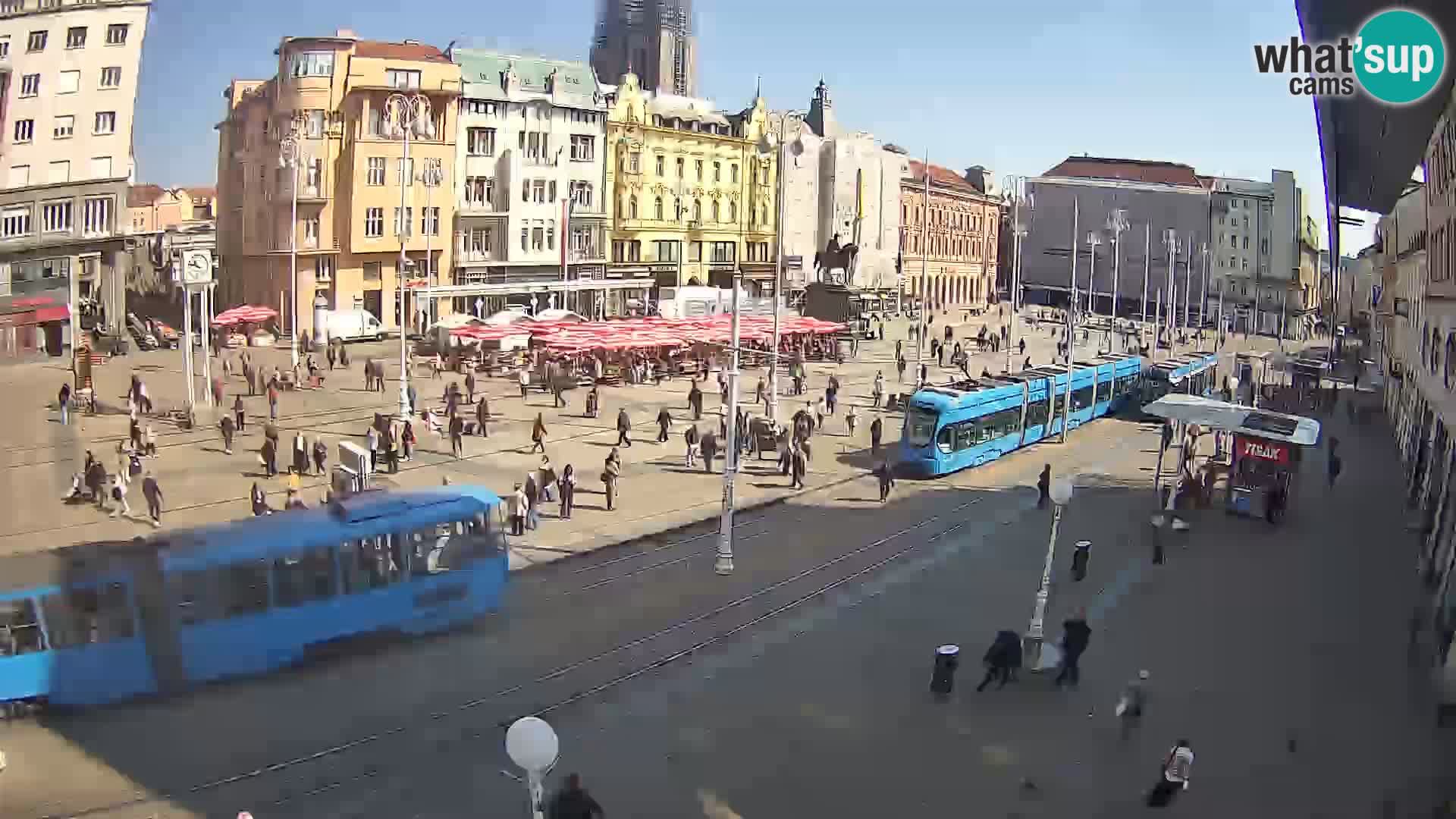 Zagreb webcam Ban Jelacica Platz | Kroatien