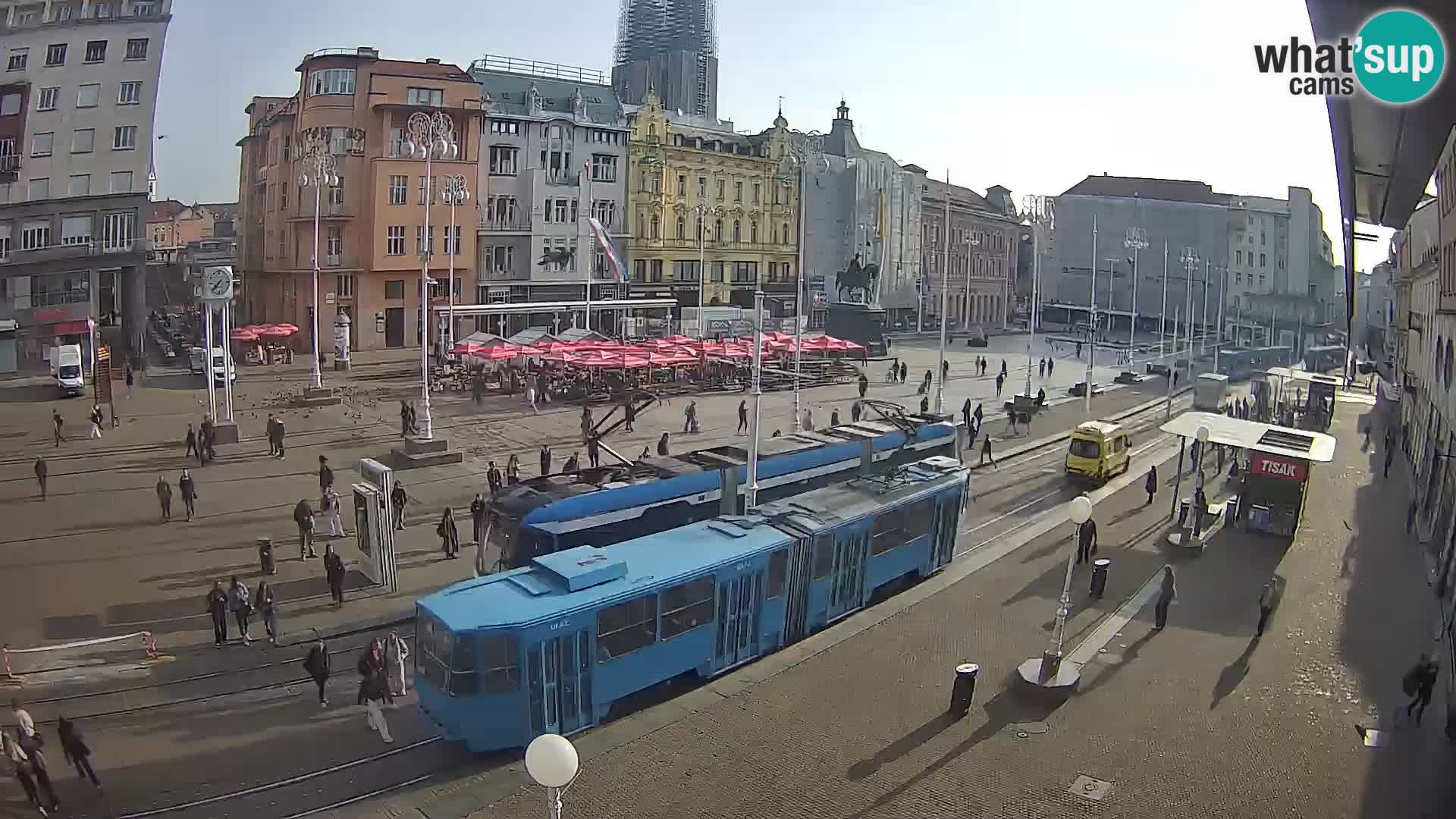 Zagreb webcam Ban Jelacica Platz | Kroatien