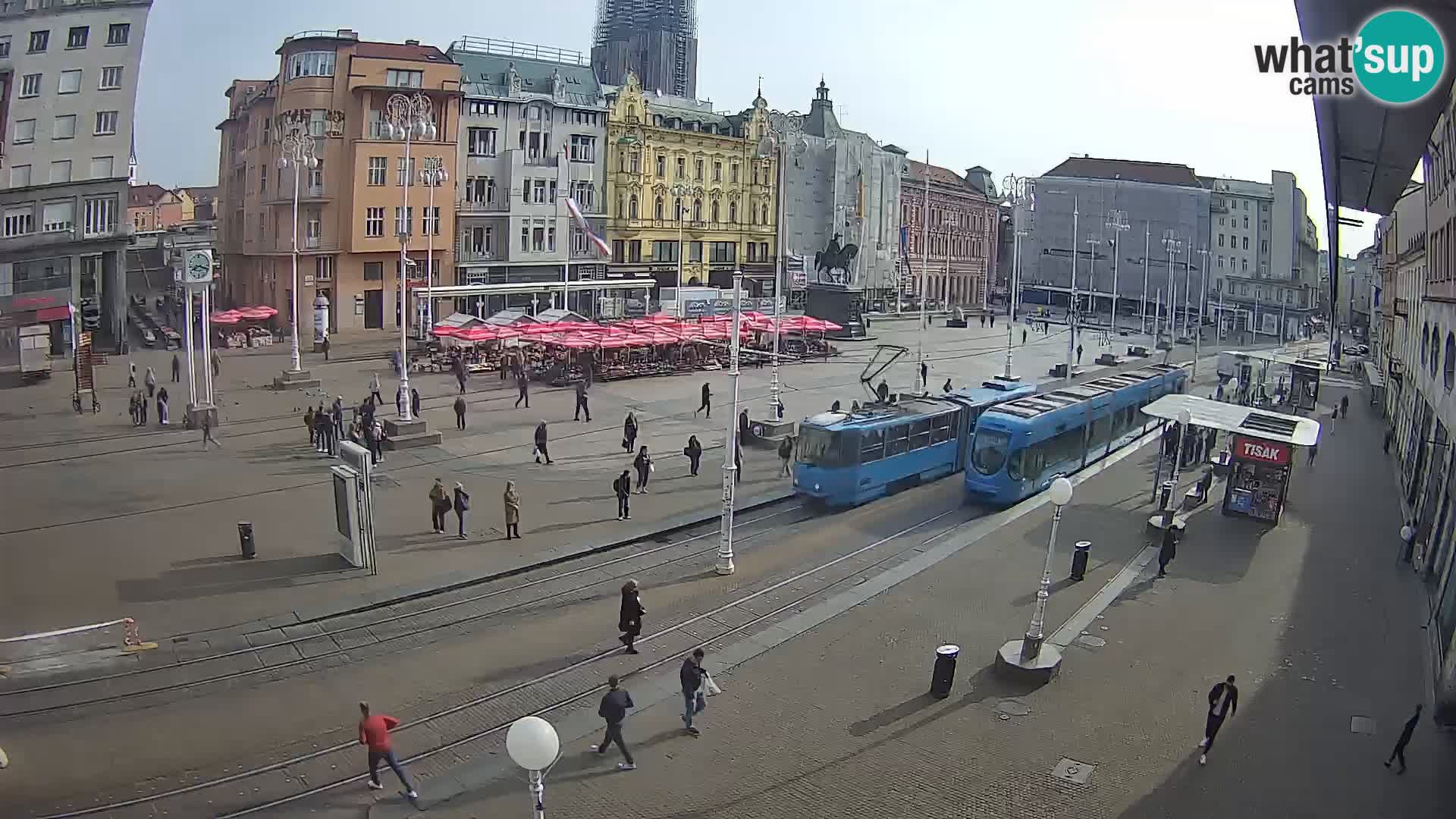 Zagreb webcam Ban Jelacica Platz | Kroatien