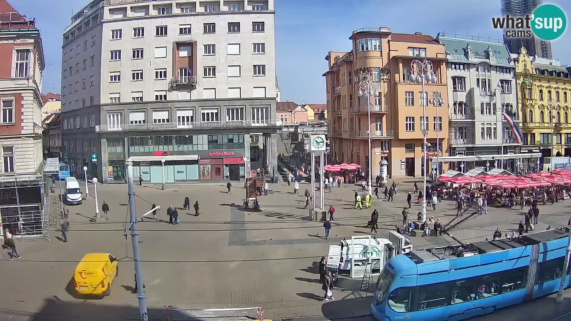 Zagreb webcam Ban Jelacica Platz | Kroatien