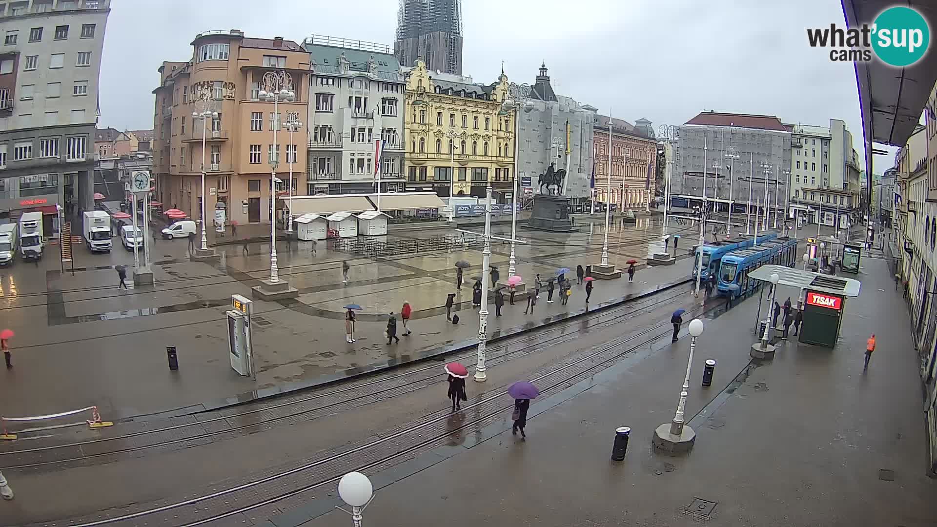 Live Cam Zagreb Ban Jelačić place | Croatie
