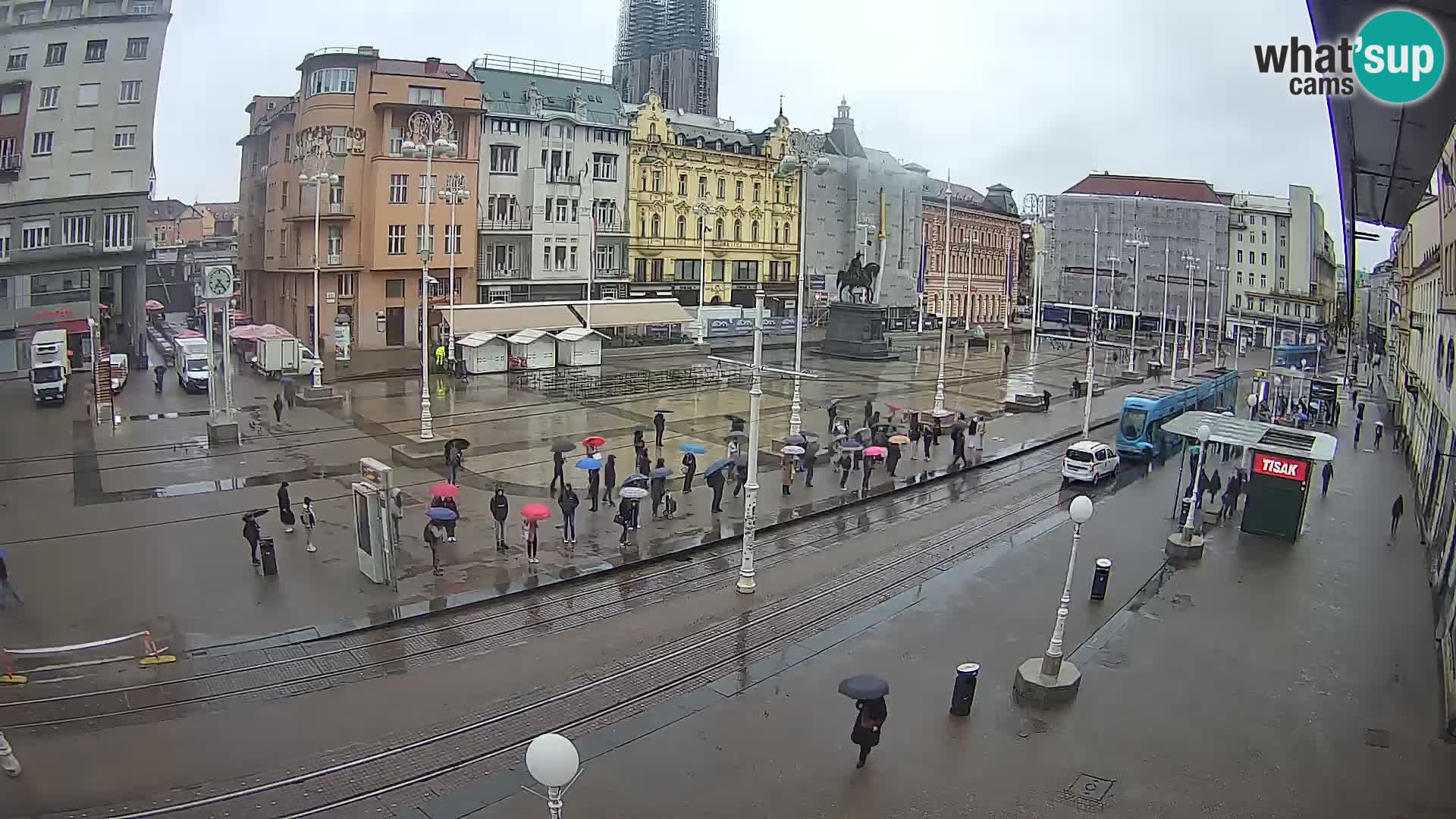 Zagreb webcam Ban Jelacica Platz | Kroatien