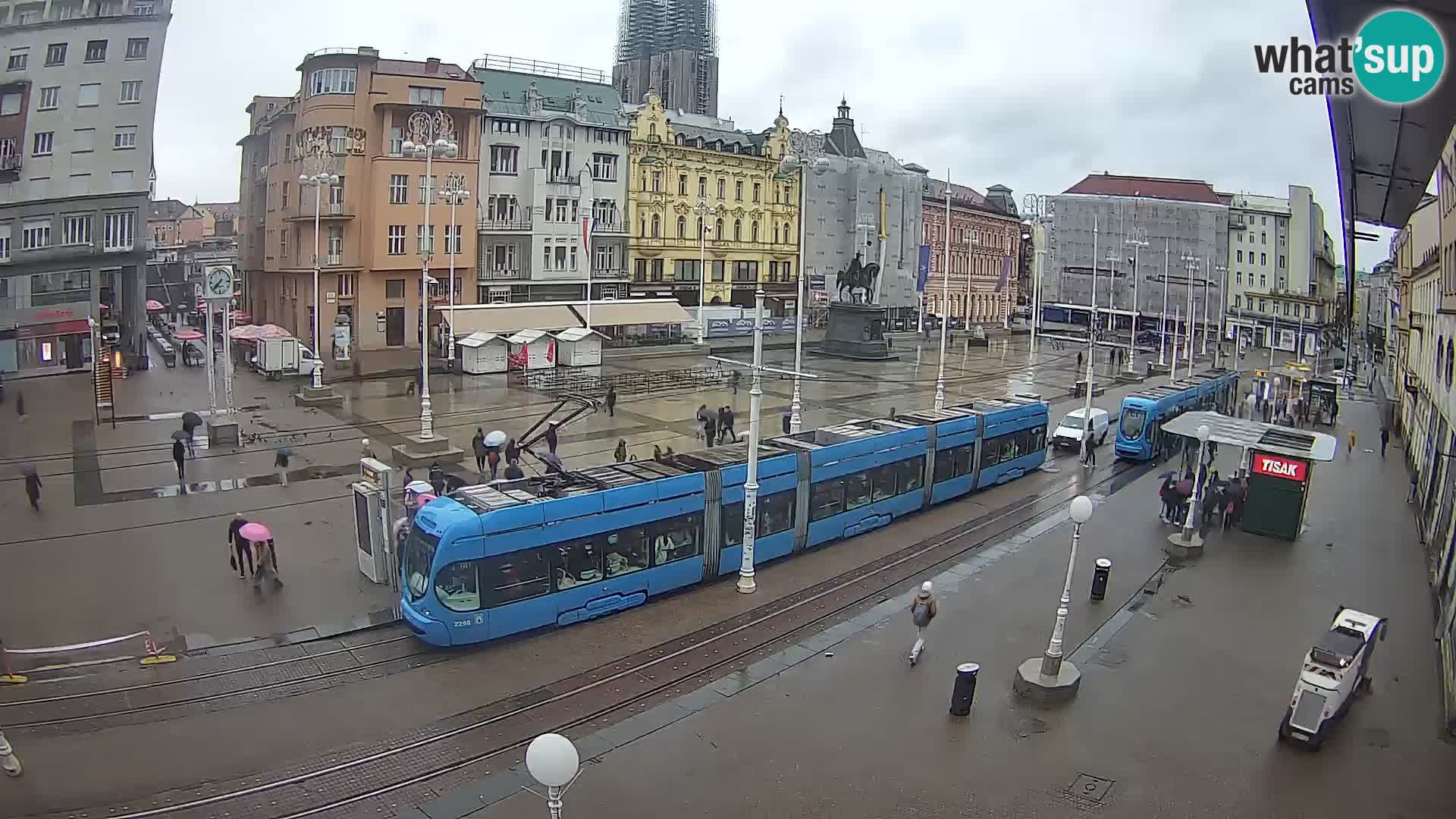 Webcam Zagreb Bana Jelačića square | Croatia