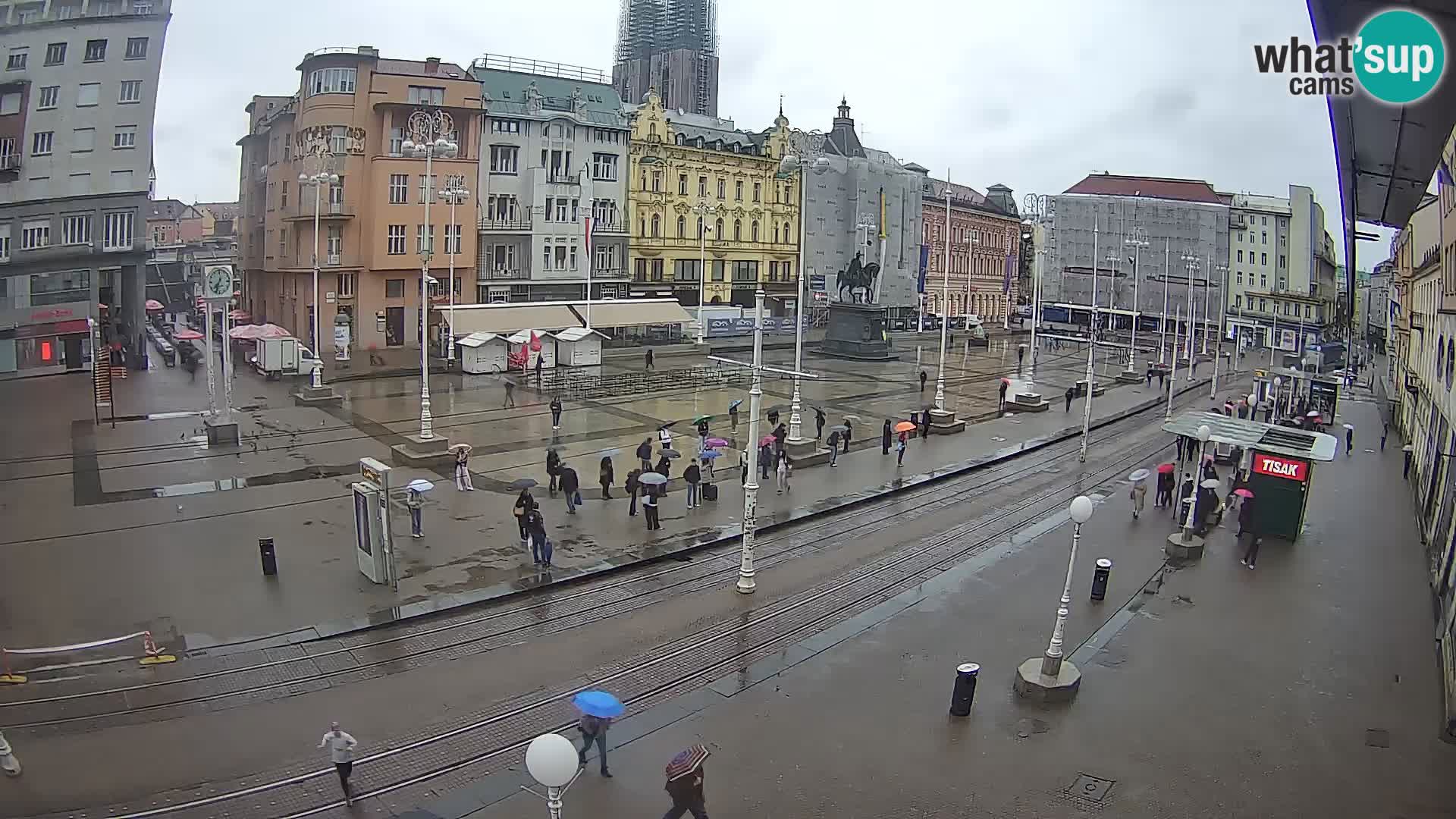 Zagreb webcam Ban Jelacica Platz | Kroatien