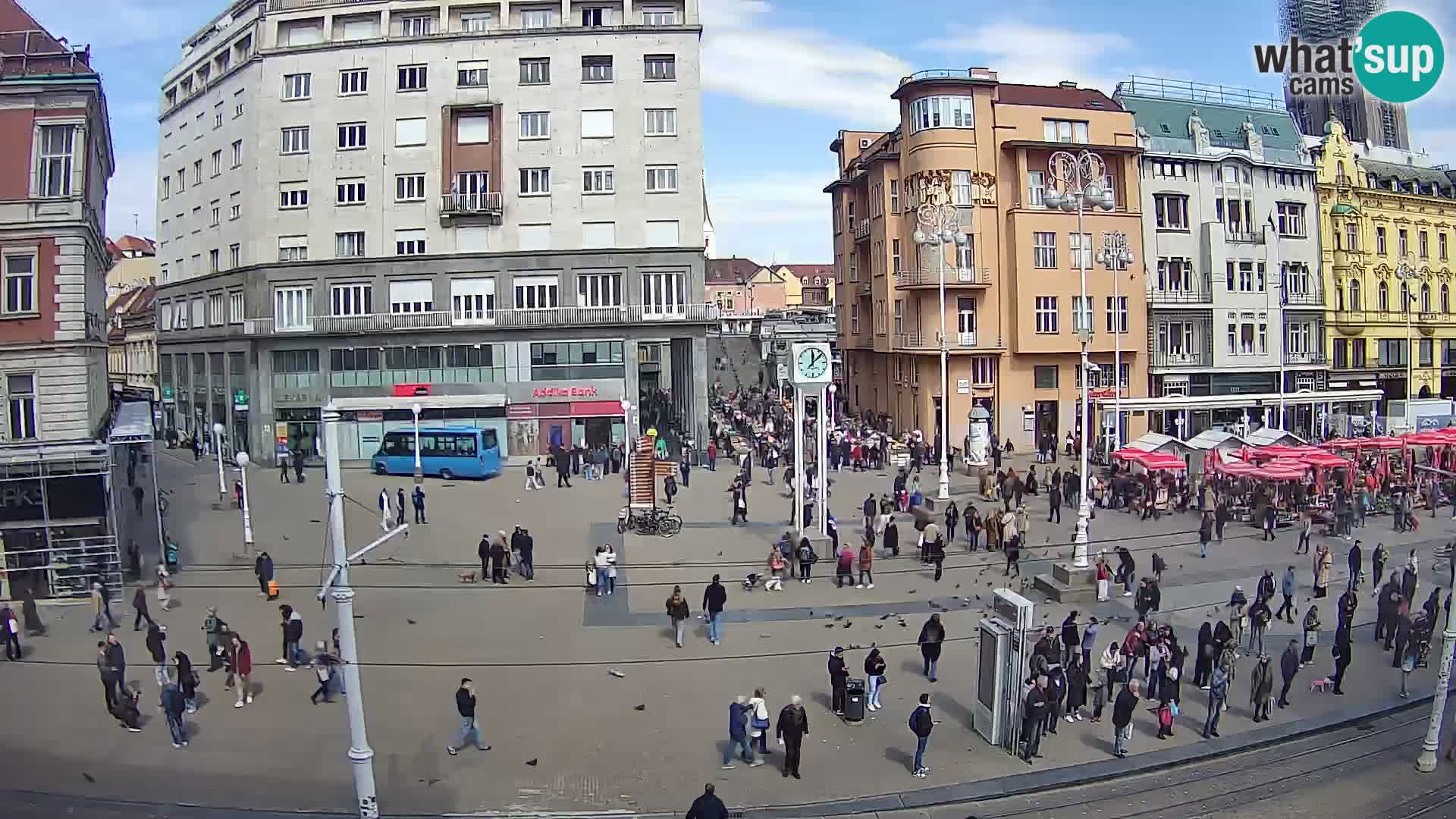 Zagreb webcam Ban Jelacica Platz | Kroatien