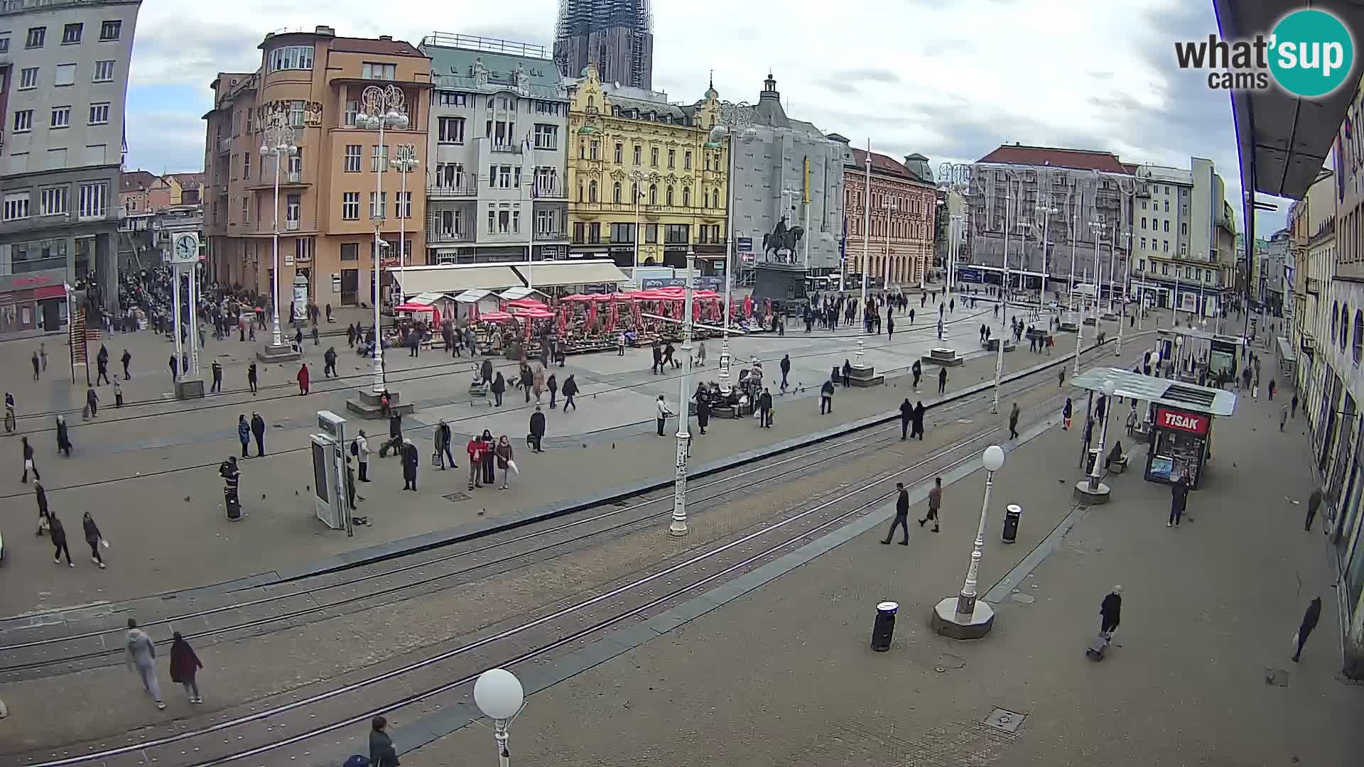 Webcam Zagreb Bana Jelačića square | Croatia