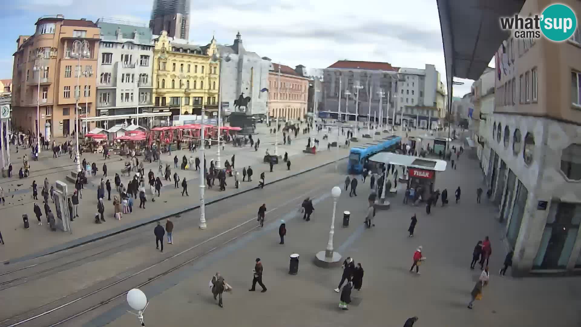 Webcam Zagreb Bana Jelačića square | Croatia