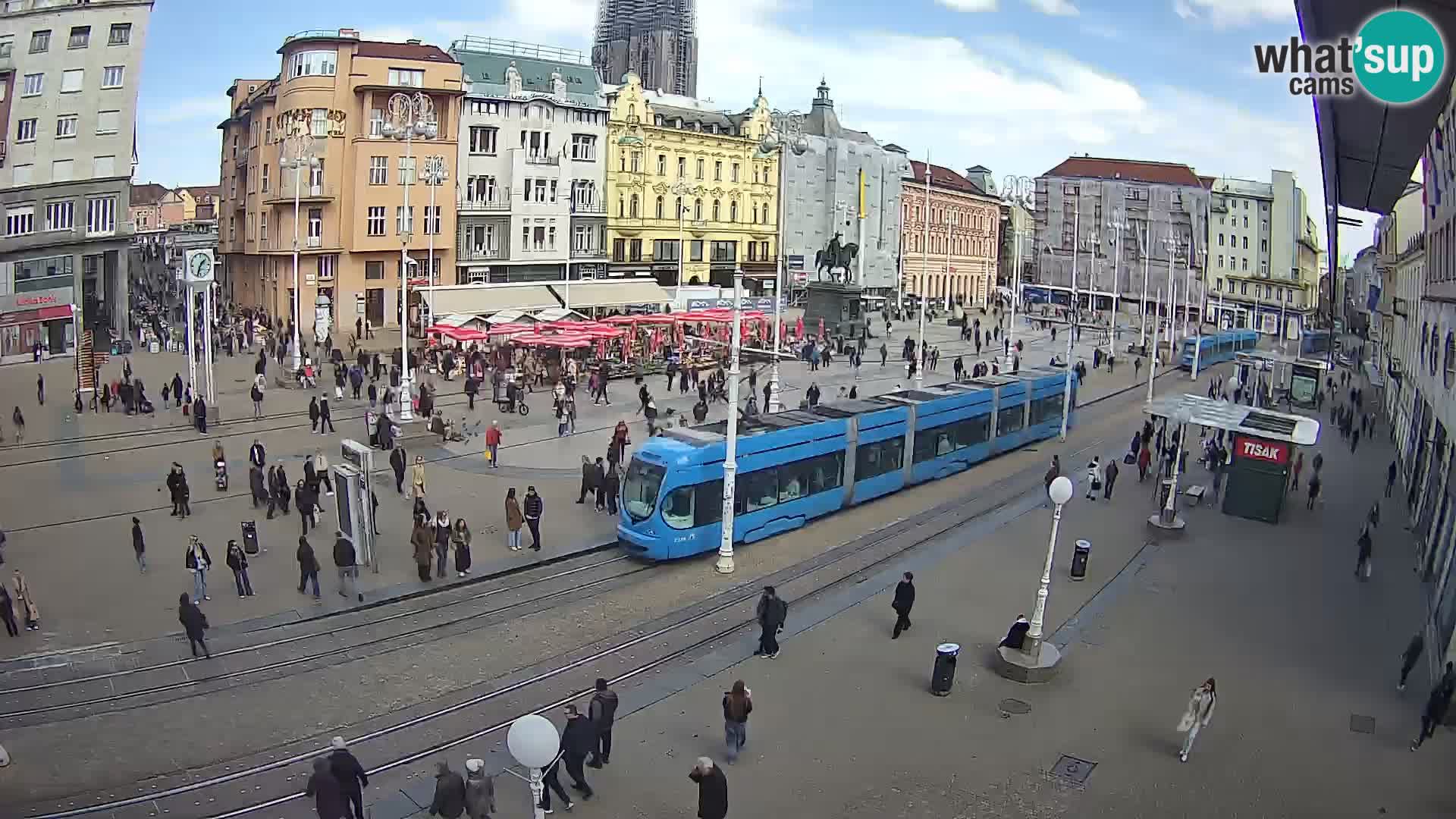 Zagreb webcam Ban Jelacica Platz | Kroatien