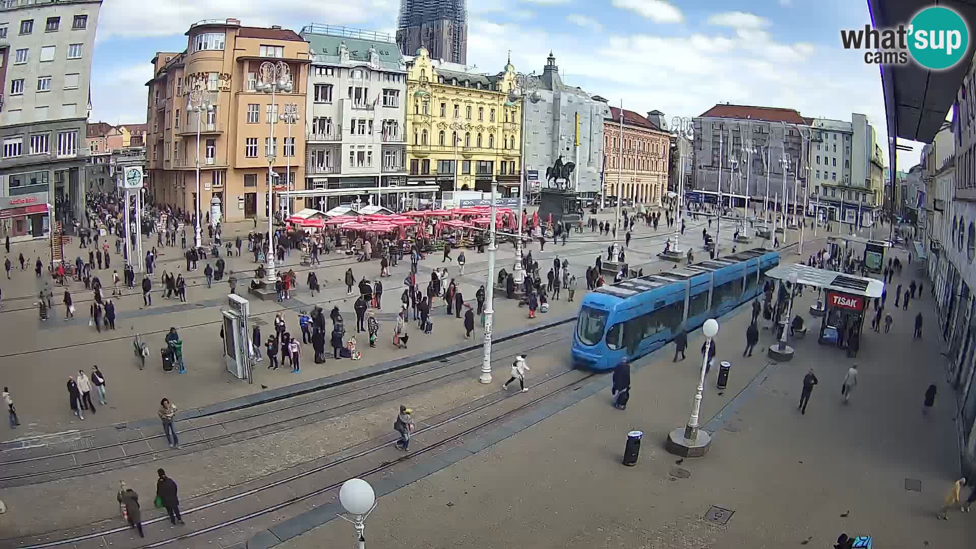 Webcam Zagreb Bana Jelačića square | Croatia