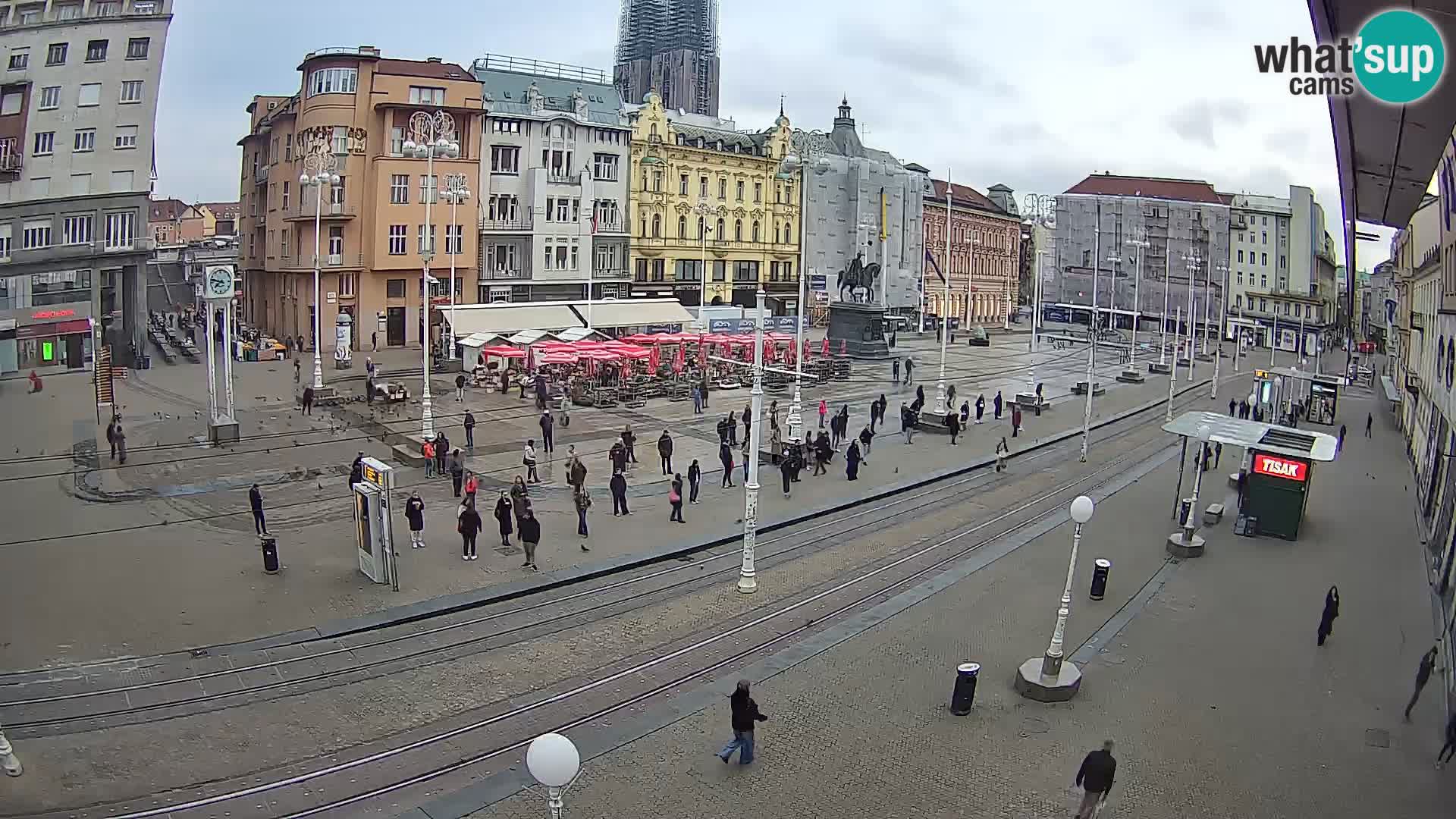 Live Cam Zagreb Ban Jelačić place | Croatie