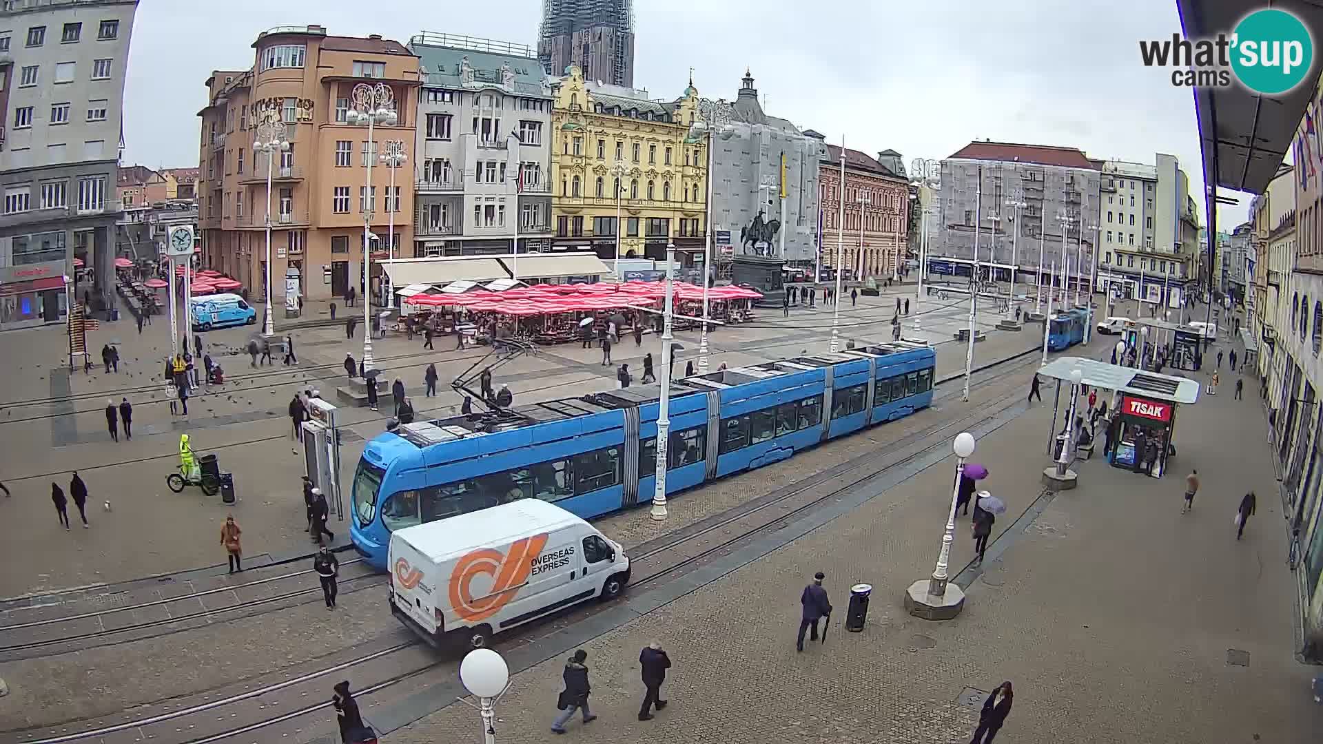 Webcam Zagreb Bana Jelačića square | Croatia
