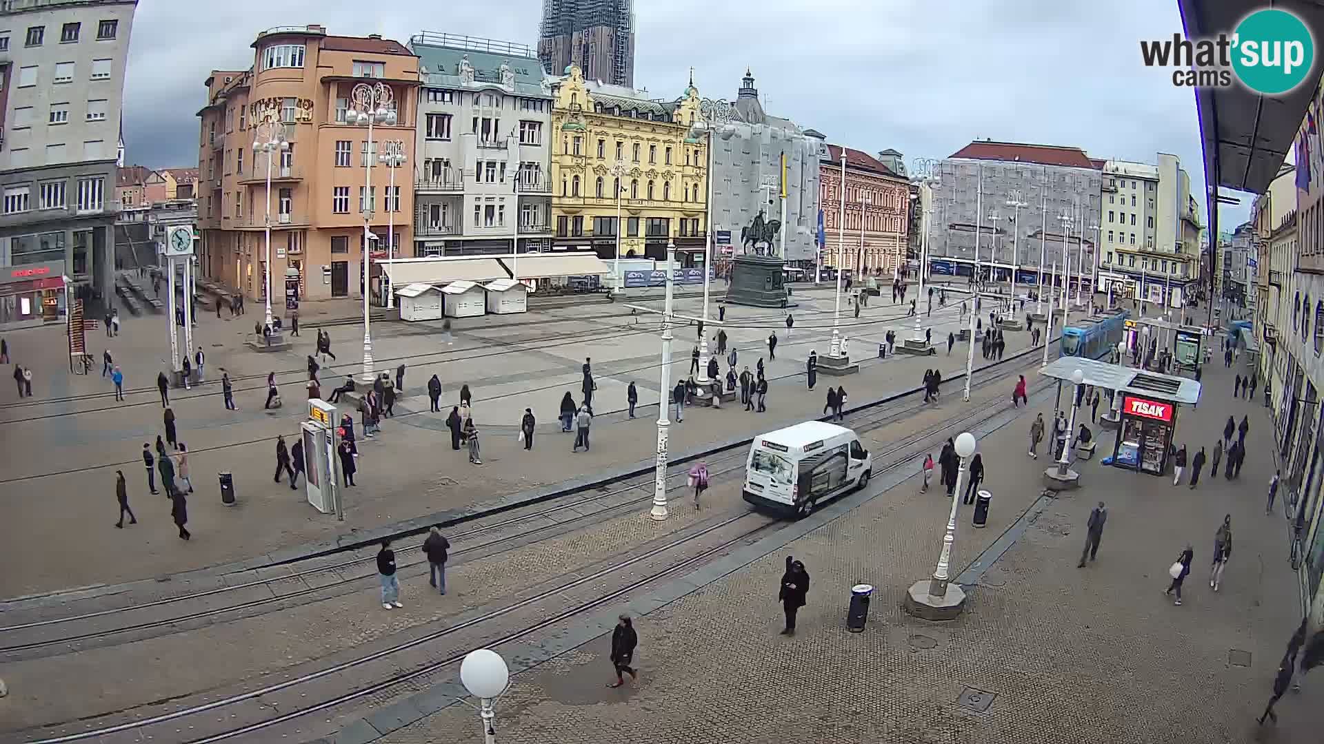 Zagreb webcam Ban Jelacica Platz | Kroatien