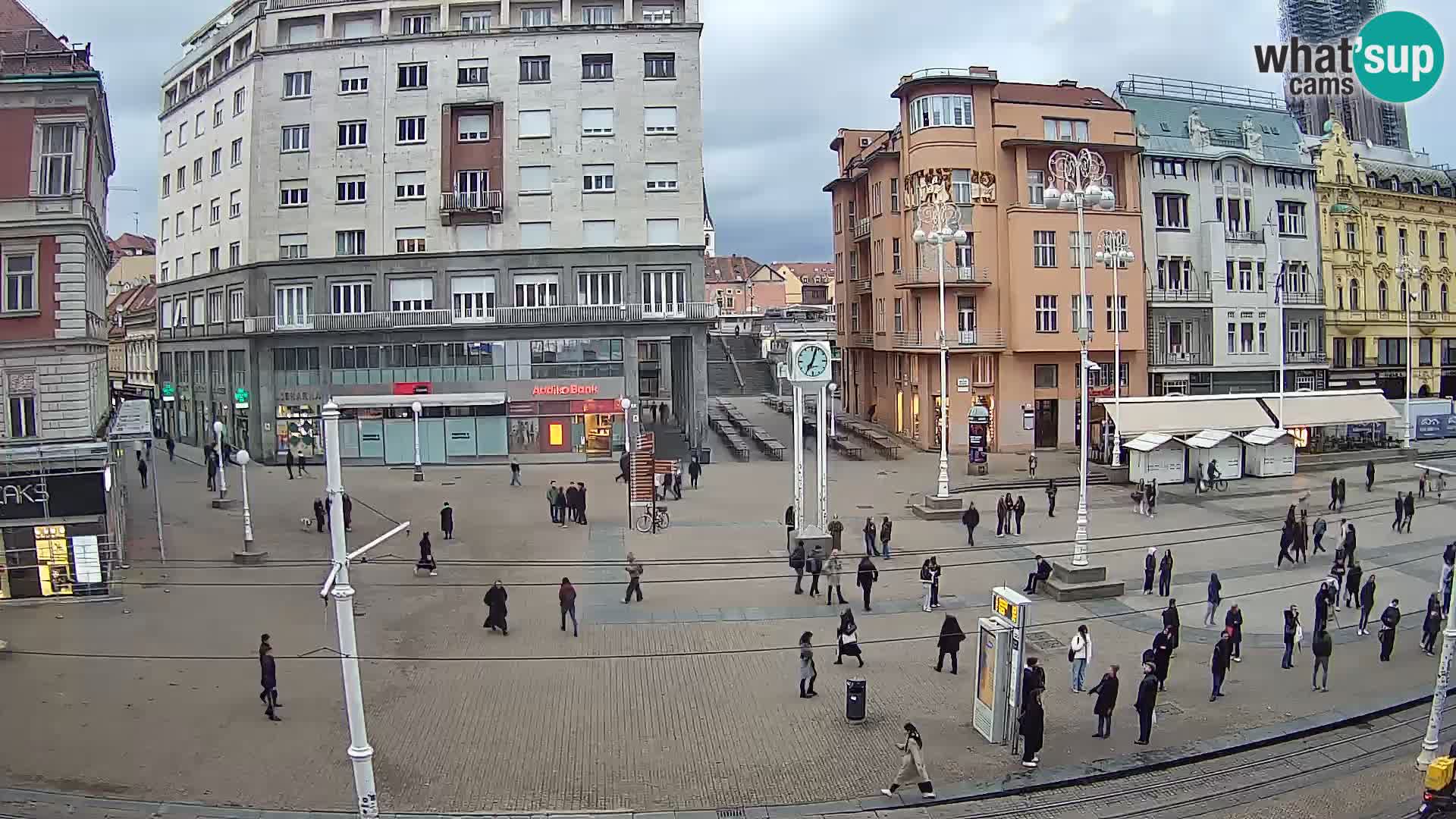 Zagreb webcam Ban Jelacica Platz | Kroatien