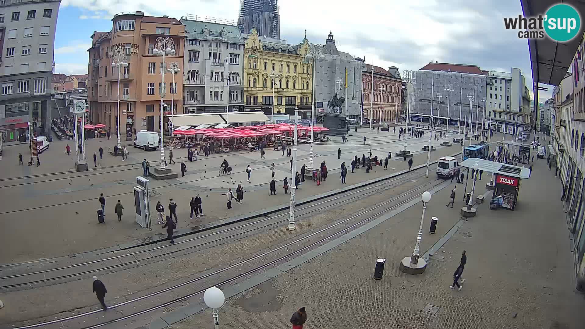 Zagreb webcam Ban Jelacica Platz | Kroatien