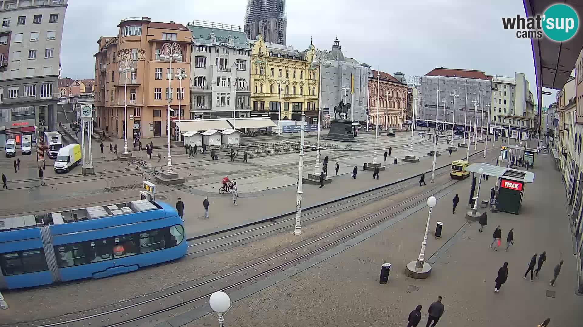 Webcam Zagreb Bana Jelačića square | Croatia