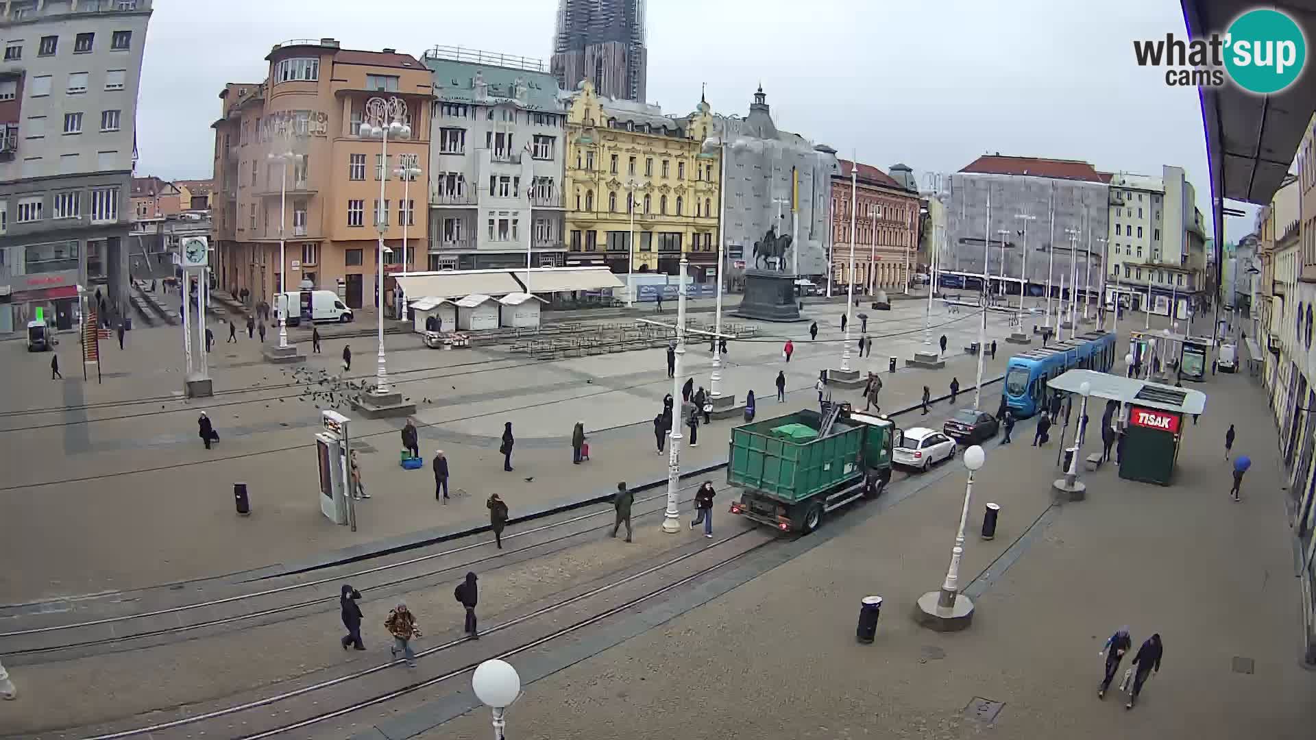 Webcam Zagreb Bana Jelačića square | Croatia