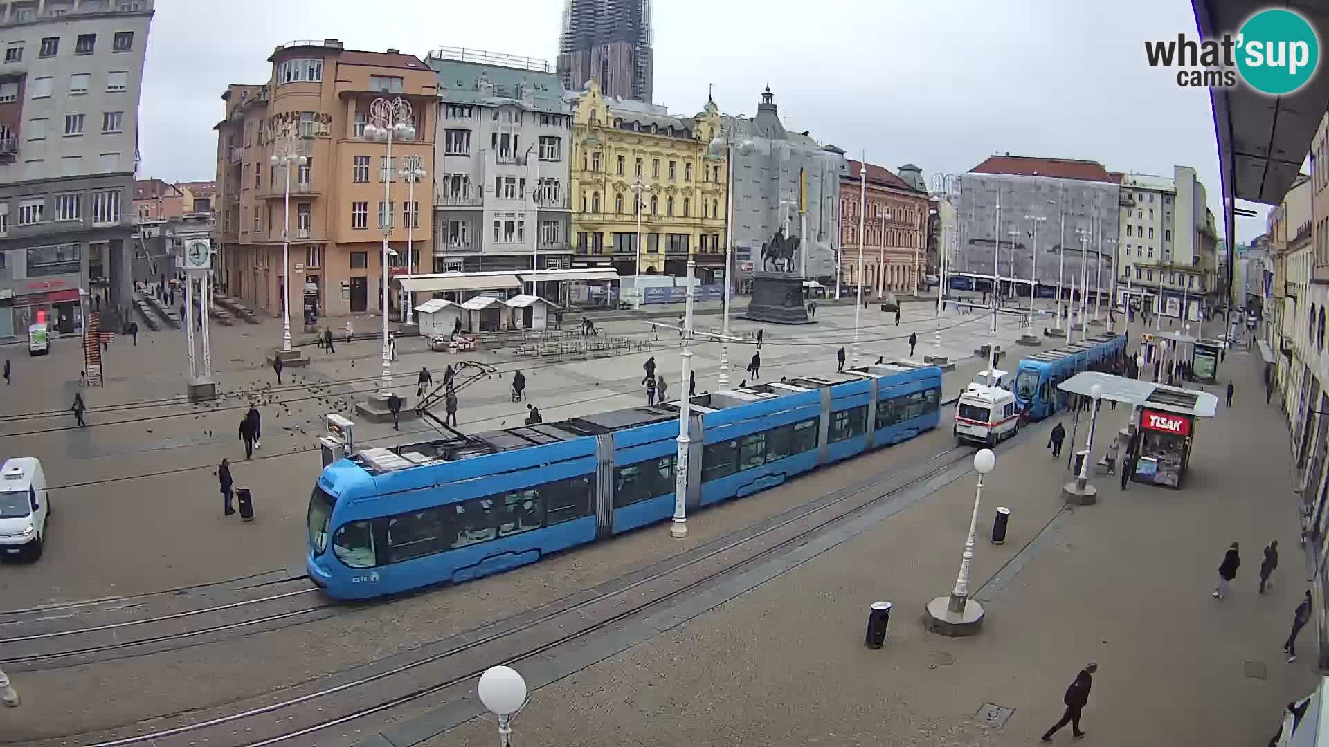 Webcam Zagreb Bana Jelačića square | Croatia