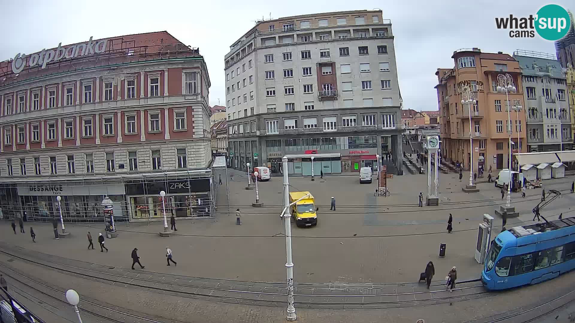 Zagreb webcam Ban Jelacica Platz | Kroatien