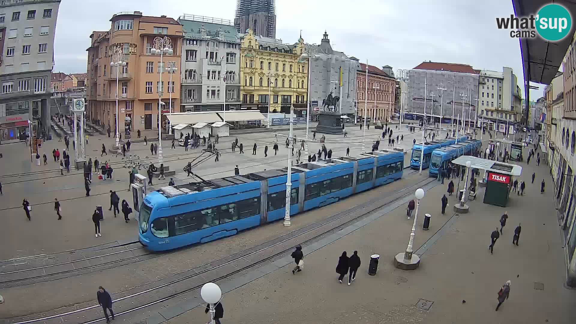 Zagreb webcam Ban Jelacica Platz | Kroatien
