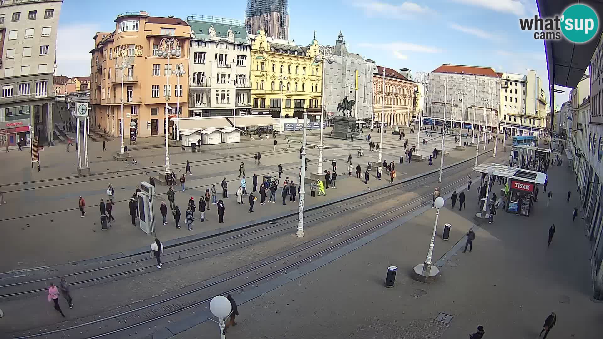 Webcam Zagabria Ban Jelacic piazza | Croazia